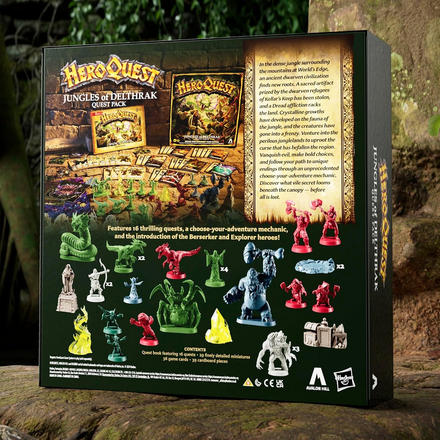 image:imageAvalon Hill HeroQuest Jungles of Delthrak Quest Pack Roleplaying Games Ages 14 2 to 5 Players Requires HeroQuest Game System to Play