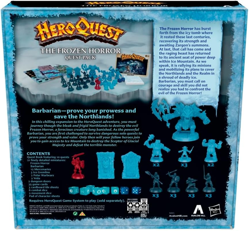 image:imageAvalon Hill HeroQuest The Frozen Horror Quest Pack Dungeon Crawler Game for Ages 14 Requires HeroQuest Game System to PlayMulticolored