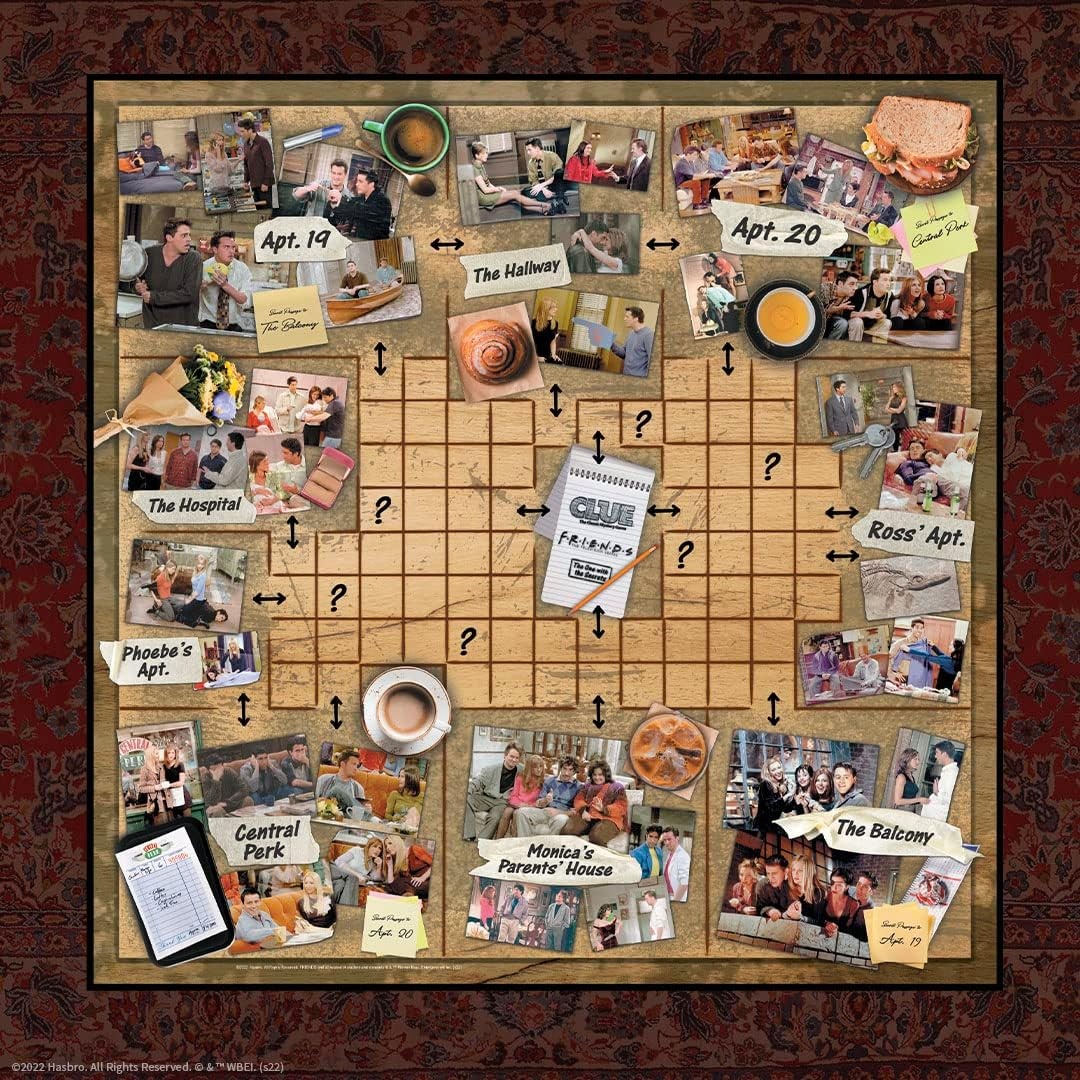 image:imageCLUE Friends Solve the Mystery in This Collectible Clue Game Featuring Characters amp Locations from Friends TV Sitcom Series OfficiallyLicensed Friends TV Show Game amp Merchandise