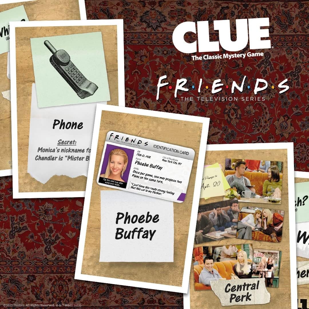 image:imageCLUE Friends Solve the Mystery in This Collectible Clue Game Featuring Characters amp Locations from Friends TV Sitcom Series OfficiallyLicensed Friends TV Show Game amp Merchandise