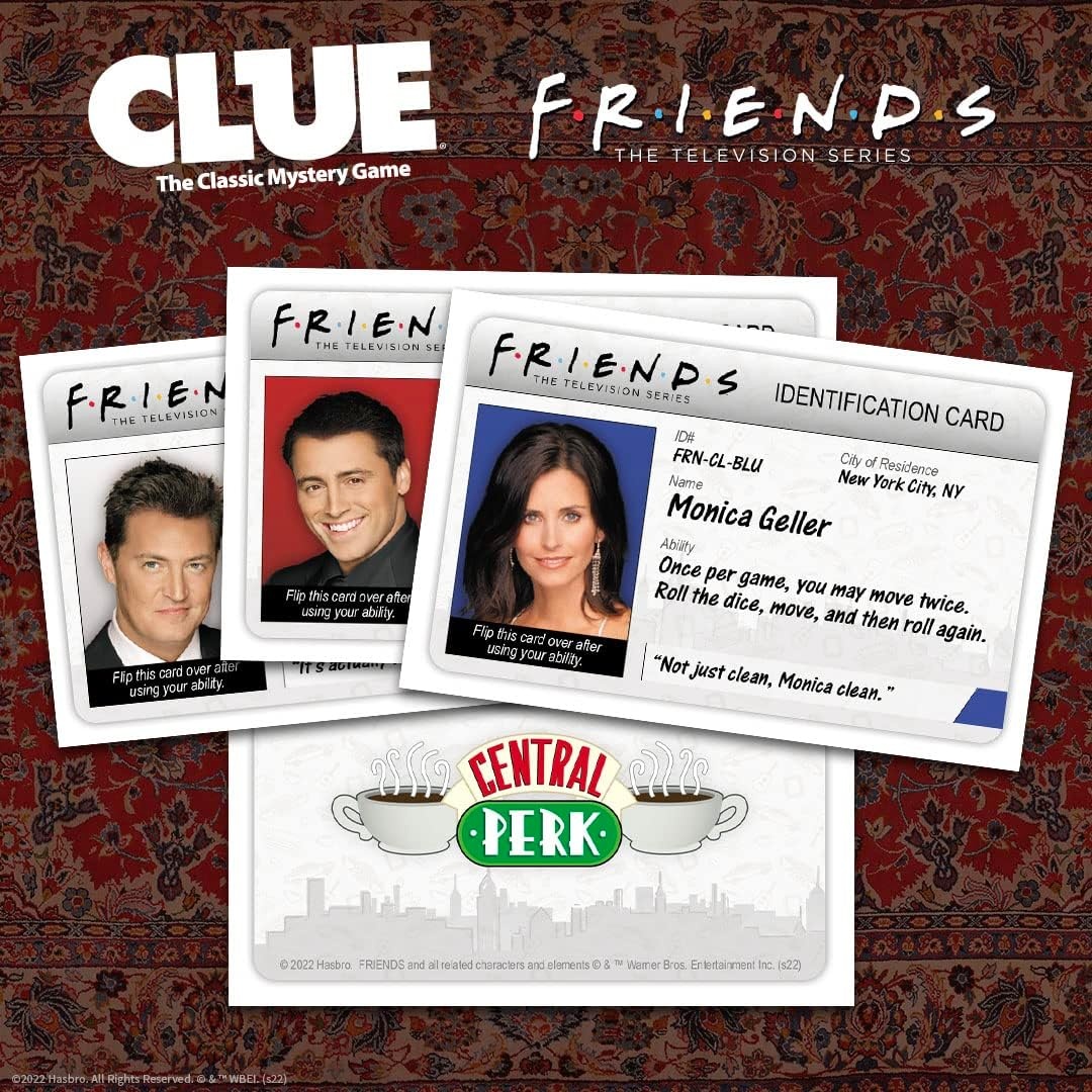 image:imageCLUE Friends Solve the Mystery in This Collectible Clue Game Featuring Characters amp Locations from Friends TV Sitcom Series OfficiallyLicensed Friends TV Show Game amp Merchandise