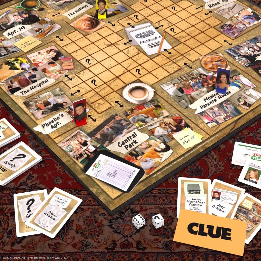 image:imageCLUE Friends Solve the Mystery in This Collectible Clue Game Featuring Characters amp Locations from Friends TV Sitcom Series OfficiallyLicensed Friends TV Show Game amp Merchandise