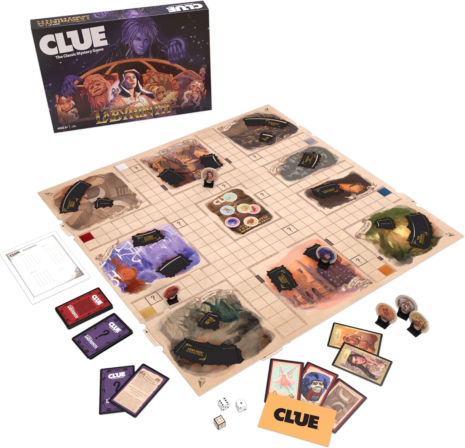 image:imageCLUE Labyrinth Solve The Mystery Who Does Jareth Control Where is Toby and What Object is Used Collectible Clue Game Based on Jim Hensons Labyrinth OfficiallyLicensed Game