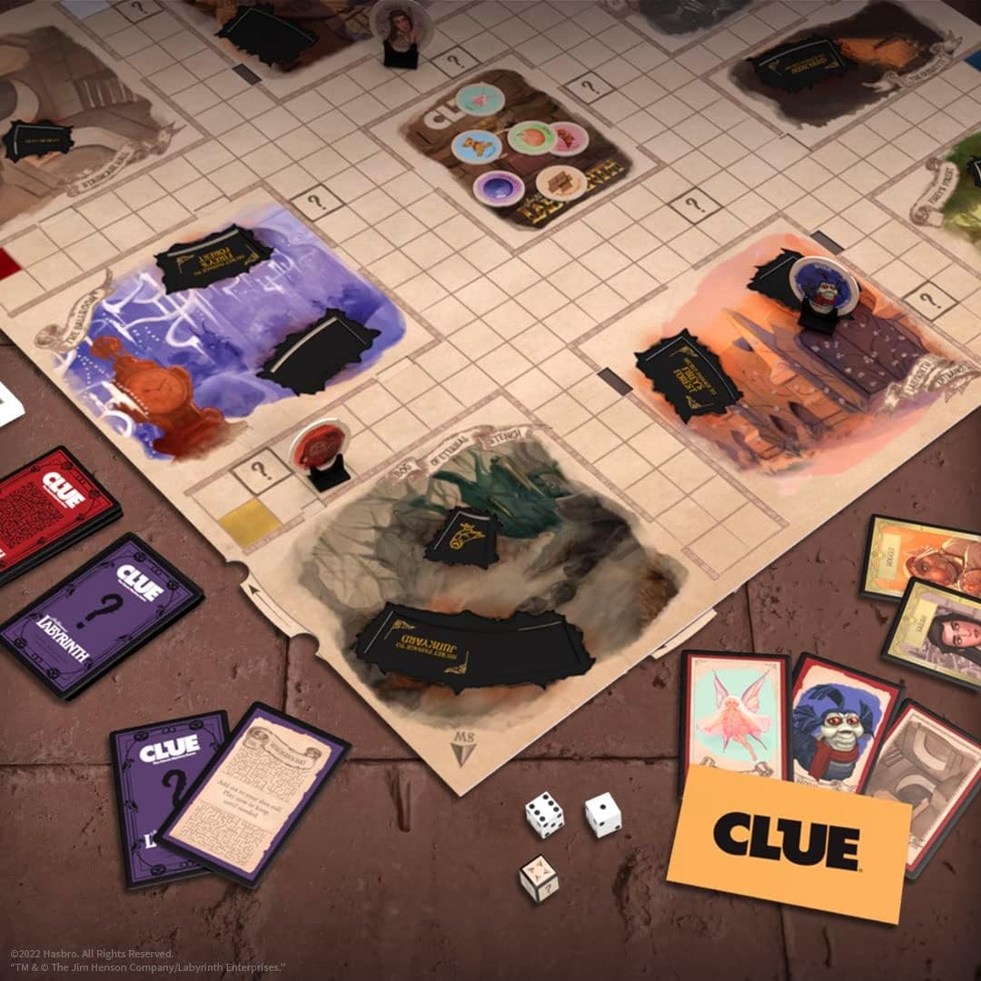 image:imageCLUE Labyrinth Solve The Mystery Who Does Jareth Control Where is Toby and What Object is Used Collectible Clue Game Based on Jim Hensons Labyrinth OfficiallyLicensed Game