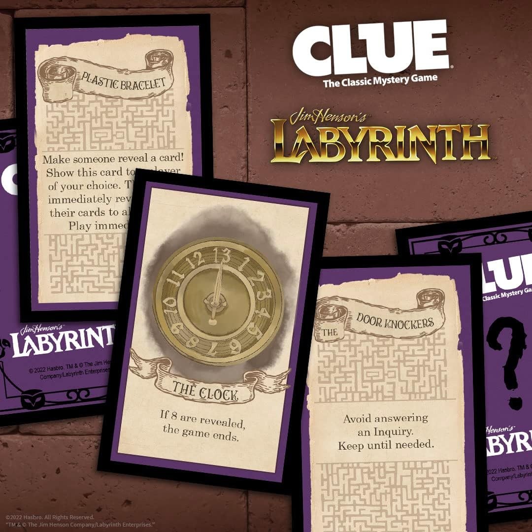 image:imageCLUE Labyrinth Solve The Mystery Who Does Jareth Control Where is Toby and What Object is Used Collectible Clue Game Based on Jim Hensons Labyrinth OfficiallyLicensed Game