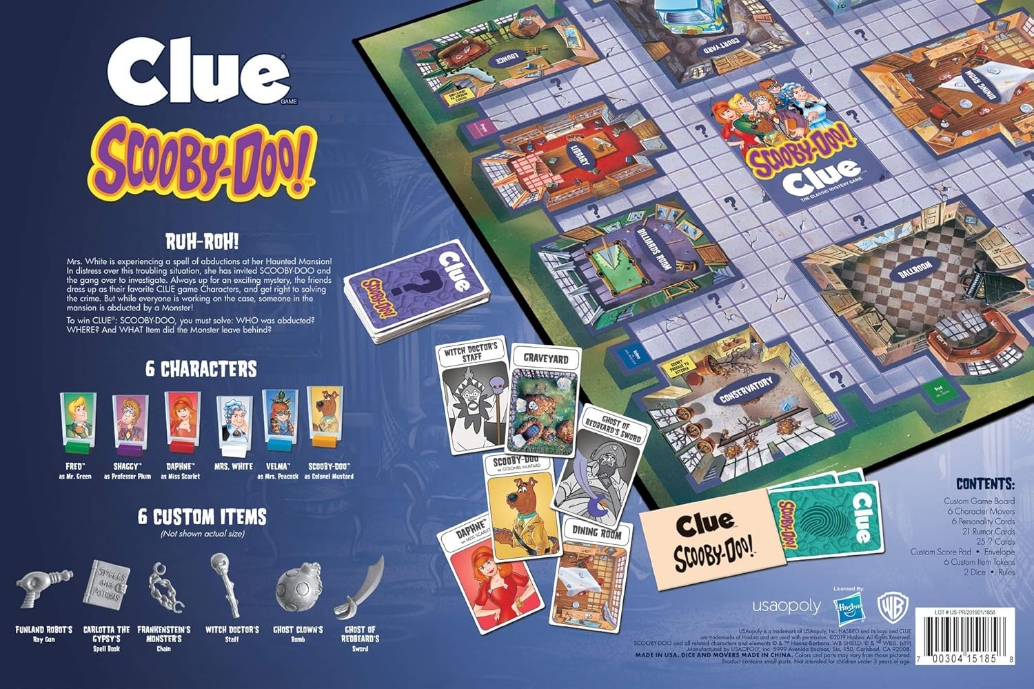 image:imageCLUE ScoobyDoo Board Game Official Merchandise Based on the Popular Cartoon Gather the Gang and Solve the Mystery