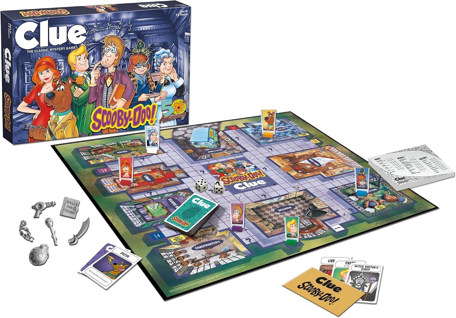 image:imageCLUE ScoobyDoo Board Game Official Merchandise Based on the Popular Cartoon Gather the Gang and Solve the Mystery