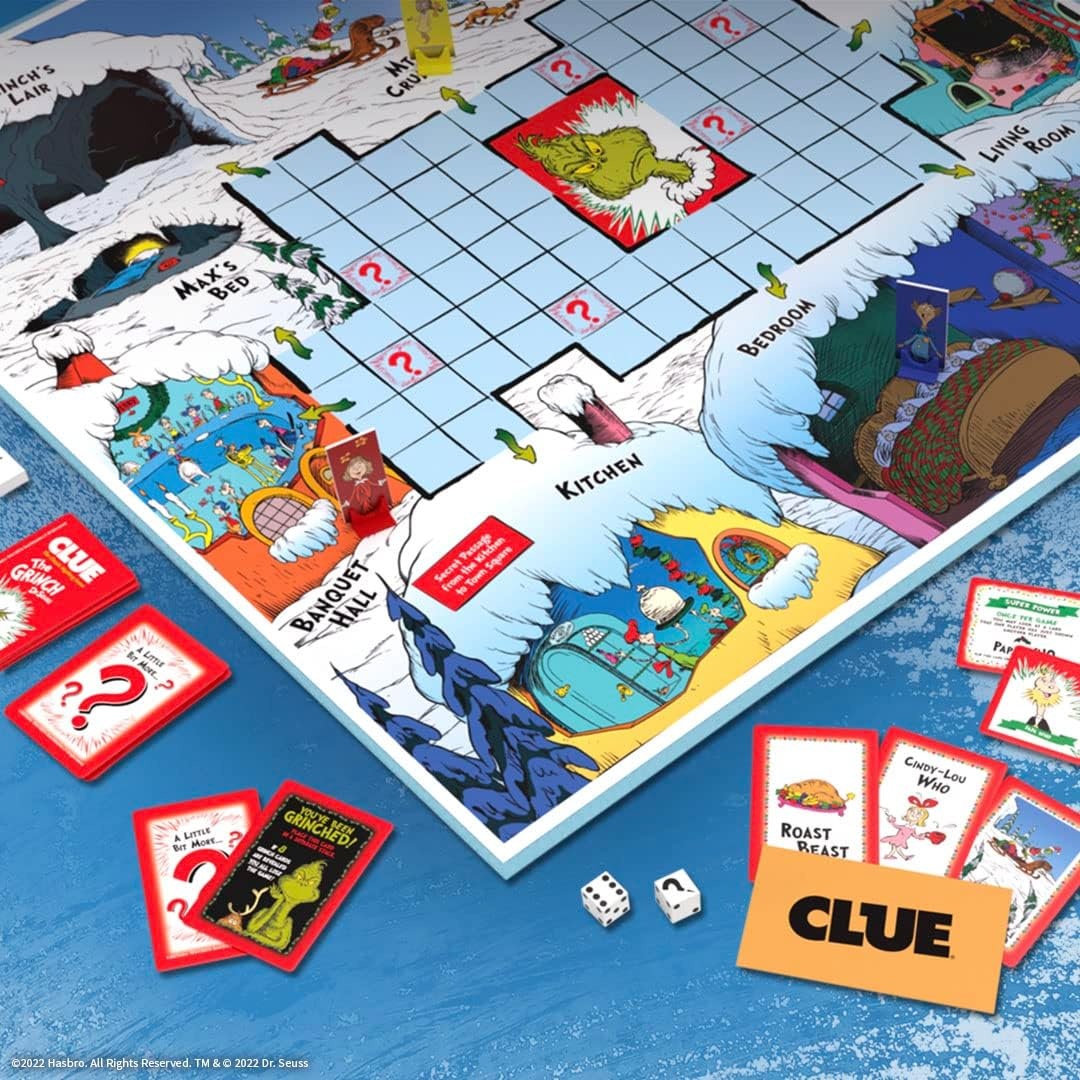 image:imageCLUE The Grinch Classic Mystery Board Game Solve the Holiday Theft in Whoville with CindyLou amp More Discover Who Where and What was Taken Officially Licensed Dr Seuss Merchandise
