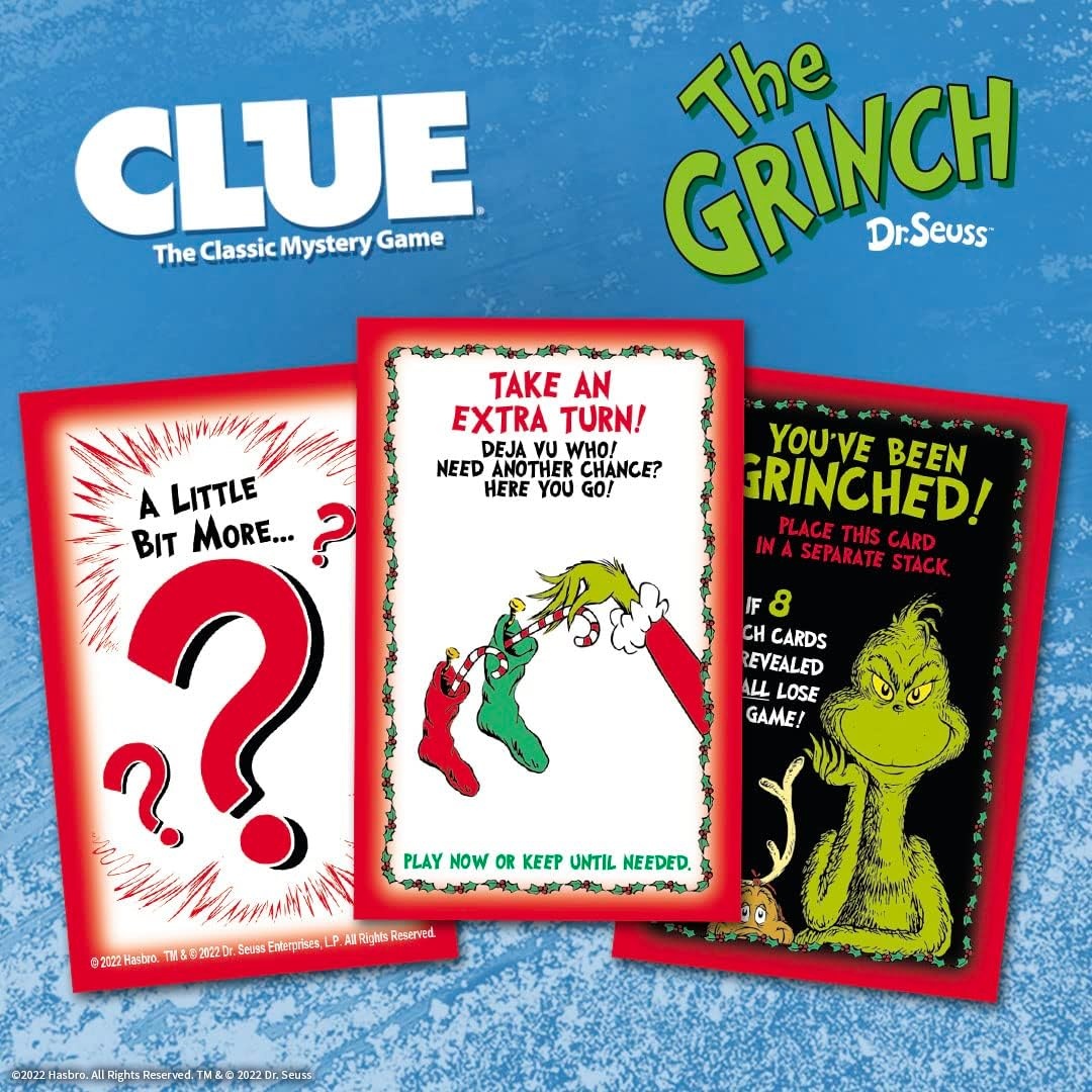 image:imageCLUE The Grinch Classic Mystery Board Game Solve the Holiday Theft in Whoville with CindyLou amp More Discover Who Where and What was Taken Officially Licensed Dr Seuss Merchandise