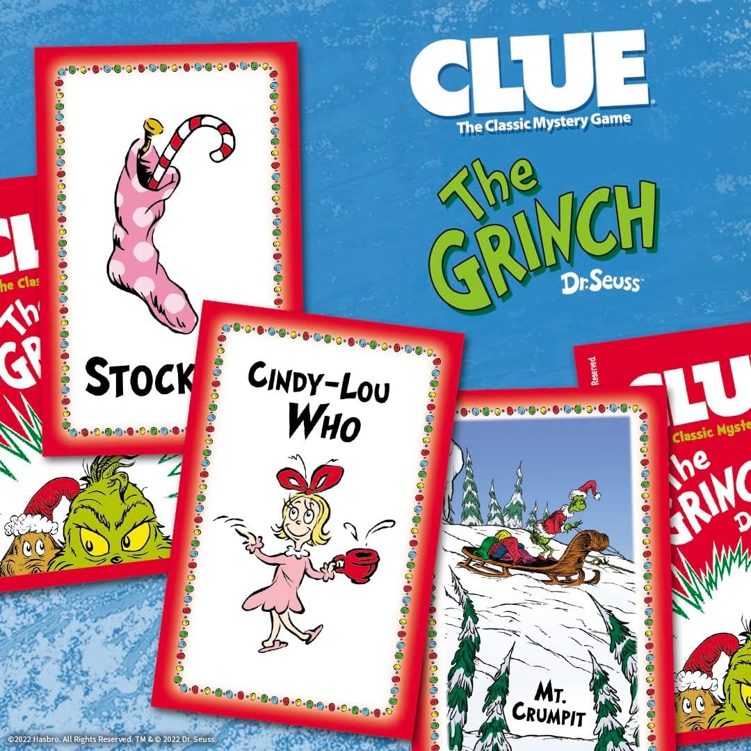 image:imageCLUE The Grinch Classic Mystery Board Game Solve the Holiday Theft in Whoville with CindyLou amp More Discover Who Where and What was Taken Officially Licensed Dr Seuss Merchandise