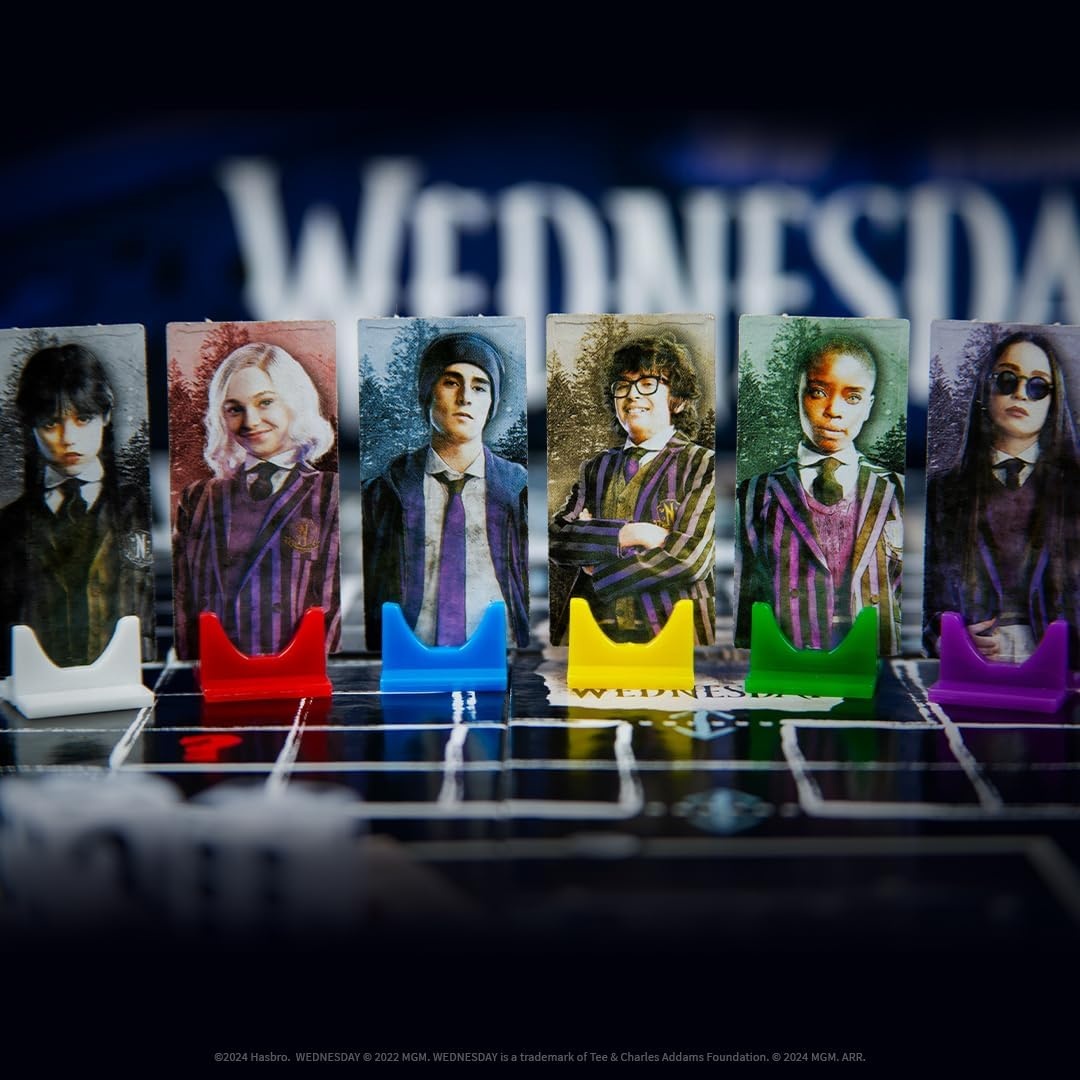 image:imageCLUE Wednesday Classic Board Game Inspired by the Netflix Original Series Solve the Mystery at Nevermore Academy with Friends and Family Officially Licensed Merchandise 26 Players Ages 8