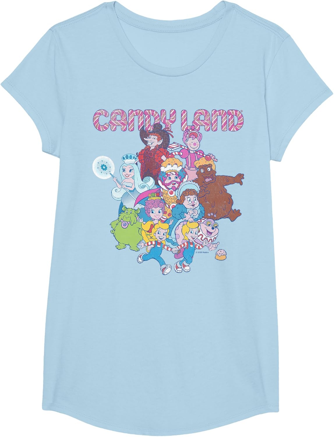image:imageCandy Land Retro Game Characters Group Shot Logo TShirtBaby Blue