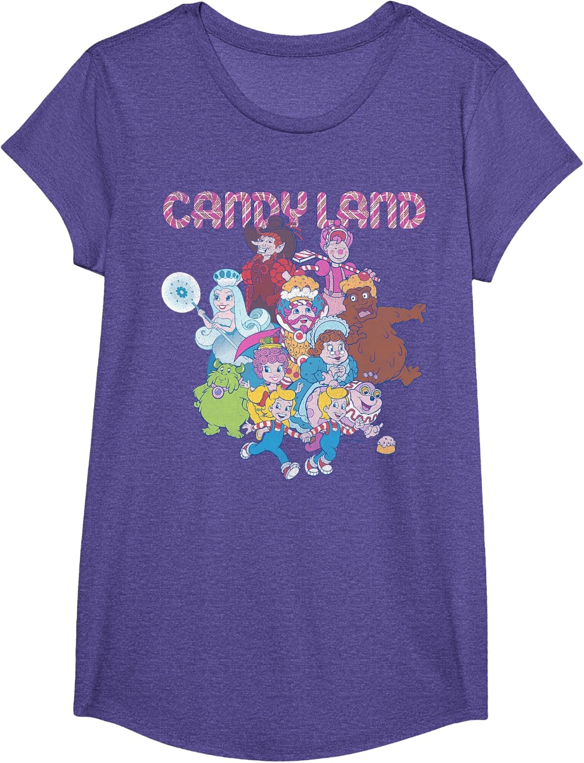 image:imageCandy Land Retro Game Characters Group Shot Logo TShirtPurple Heather