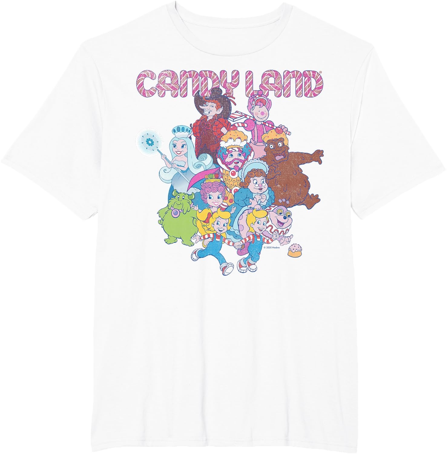 image:imageCandy Land Retro Game Characters Group Shot Logo TShirtWhite