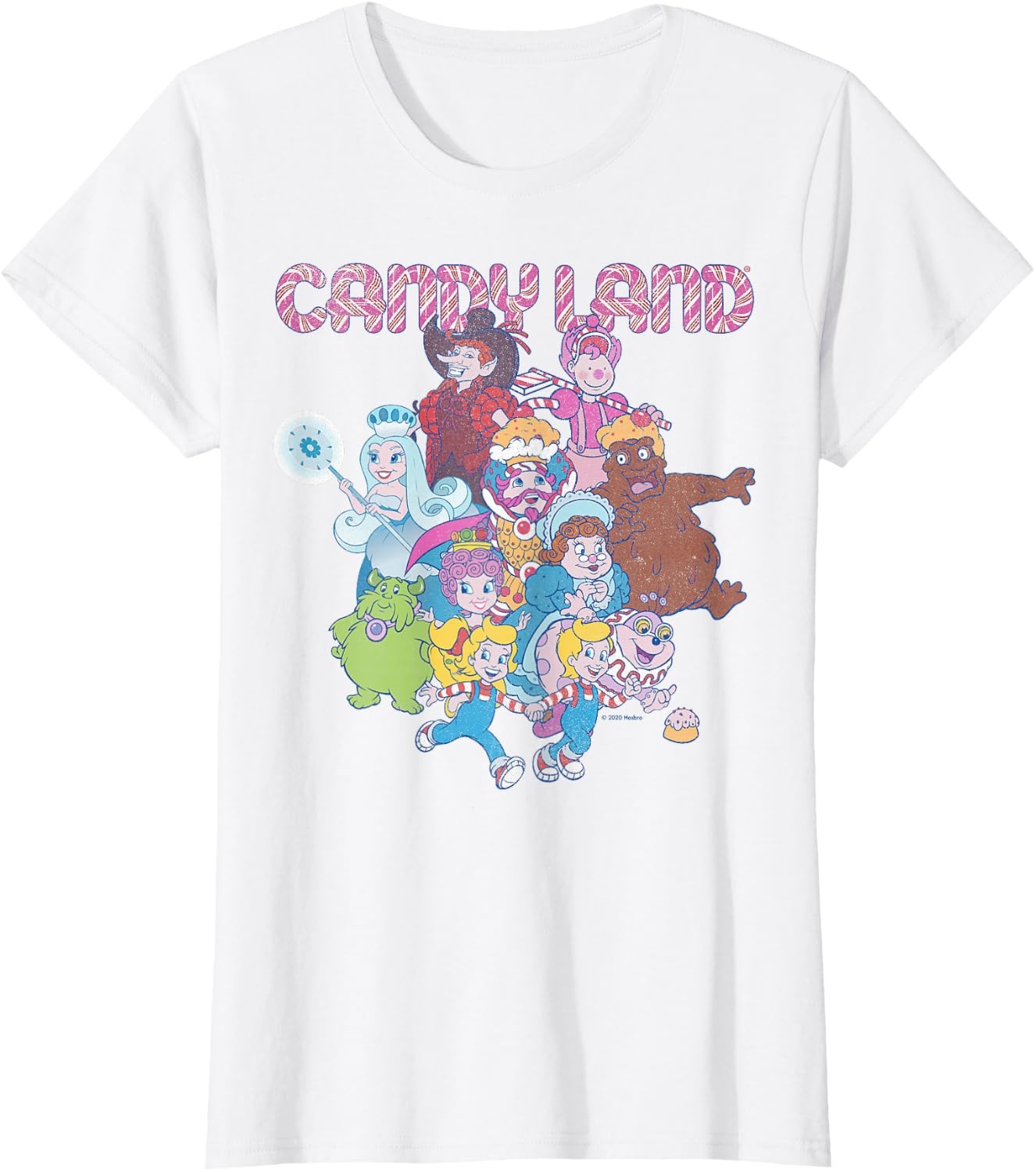 image:imageCandy Land Retro Game Characters Group Shot Logo TShirtWhite