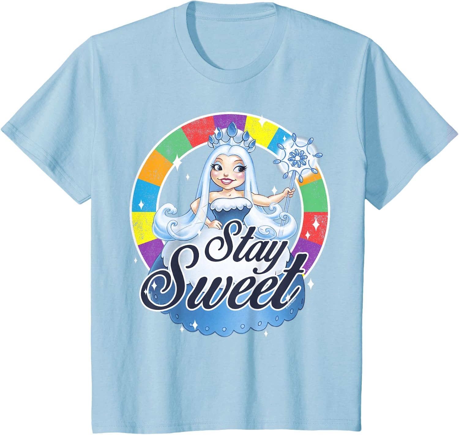 image:imageCandy Land Stay Sweet Princess Frostine Game Wheel Logo TShirtBaby Blue