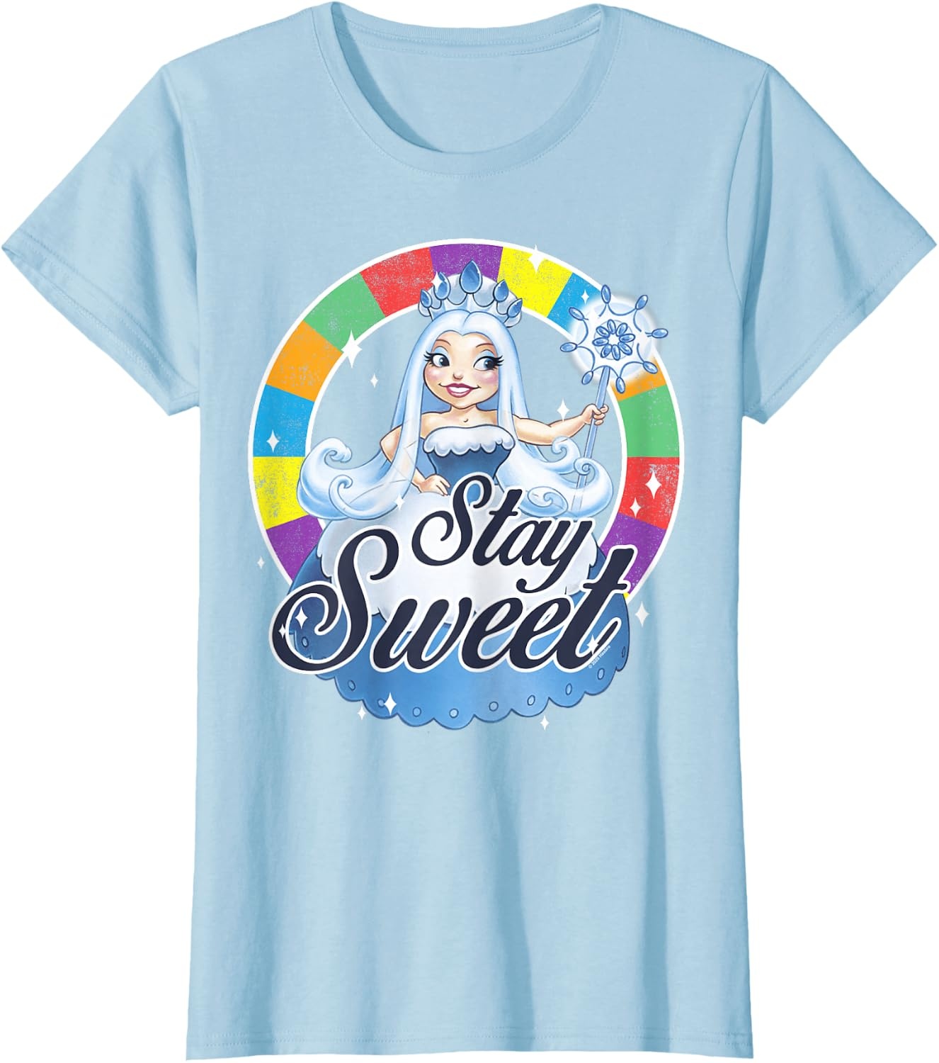 image:imageCandy Land Stay Sweet Princess Frostine Game Wheel Logo TShirtBaby Blue