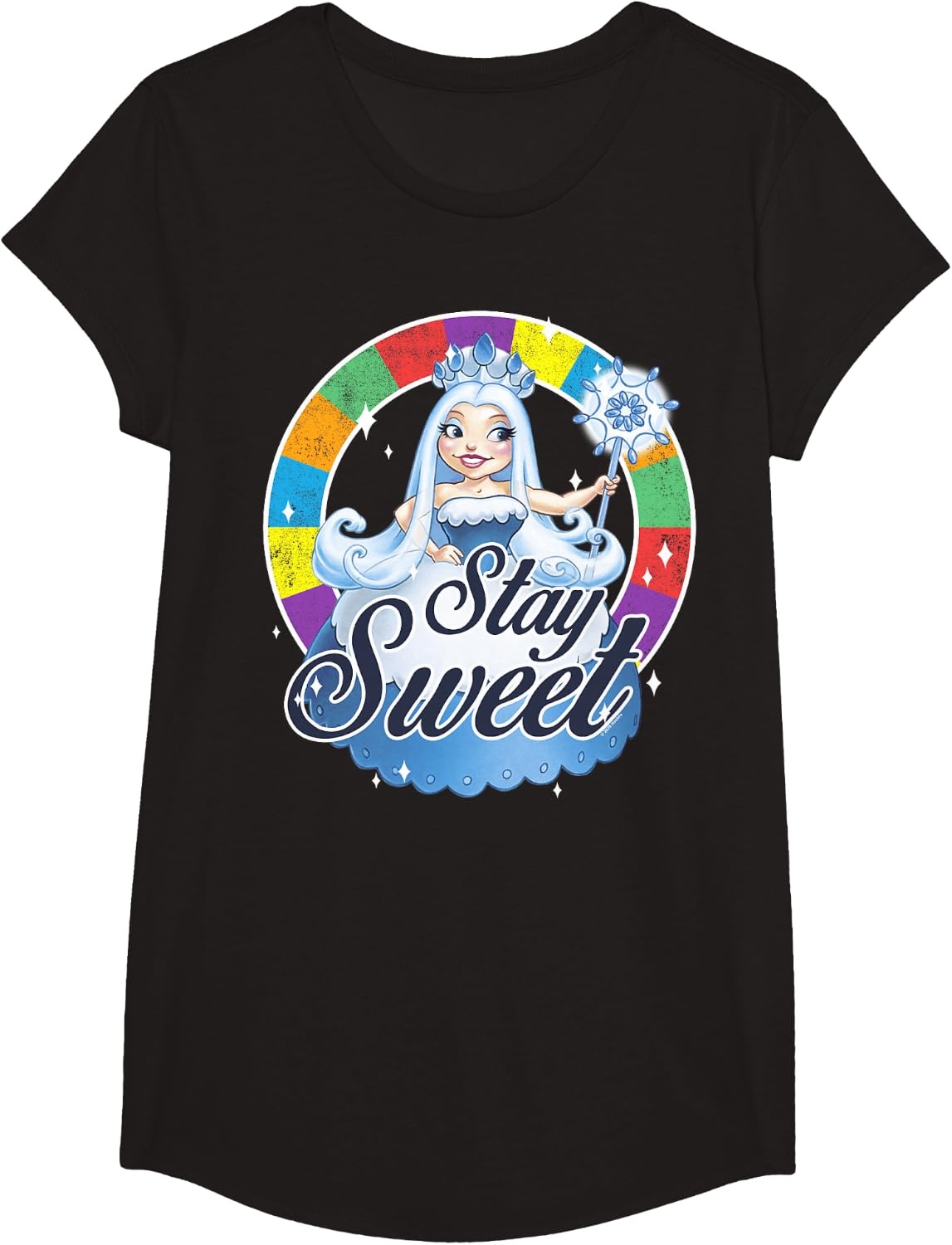 image:imageCandy Land Stay Sweet Princess Frostine Game Wheel Logo TShirtBlack