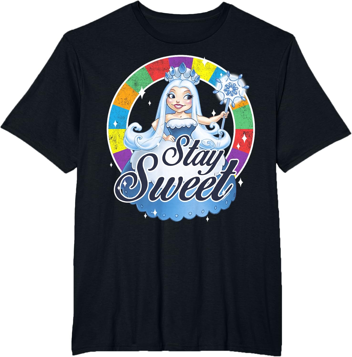 image:imageCandy Land Stay Sweet Princess Frostine Game Wheel Logo TShirtBlack