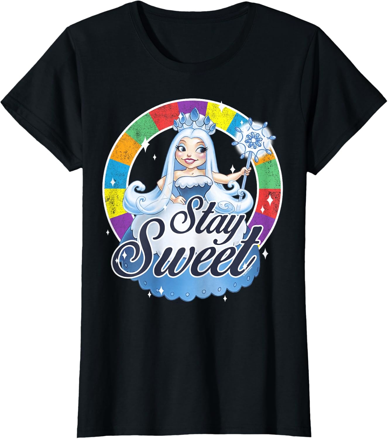 image:imageCandy Land Stay Sweet Princess Frostine Game Wheel Logo TShirtBlack
