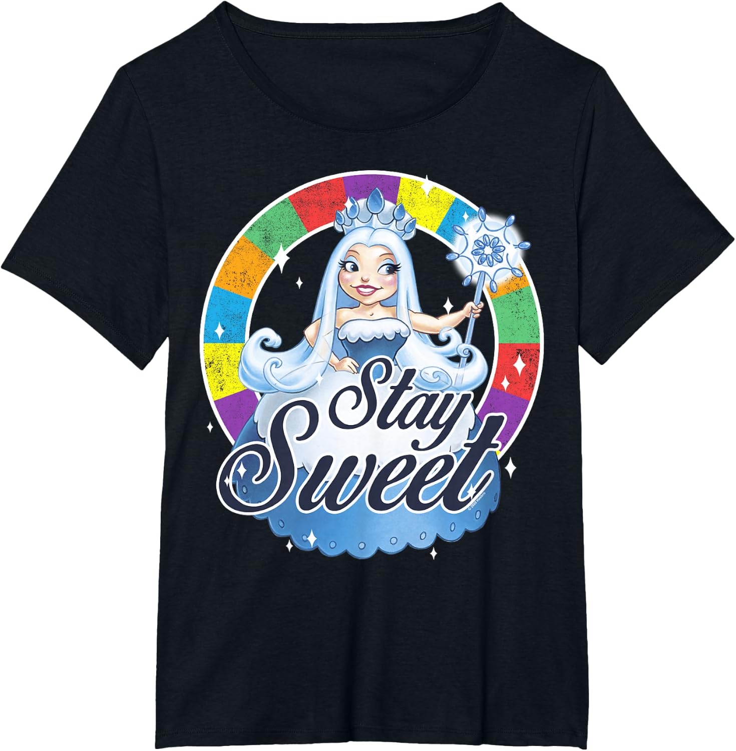 image:imageCandy Land Stay Sweet Princess Frostine Game Wheel Logo TShirtBlack
