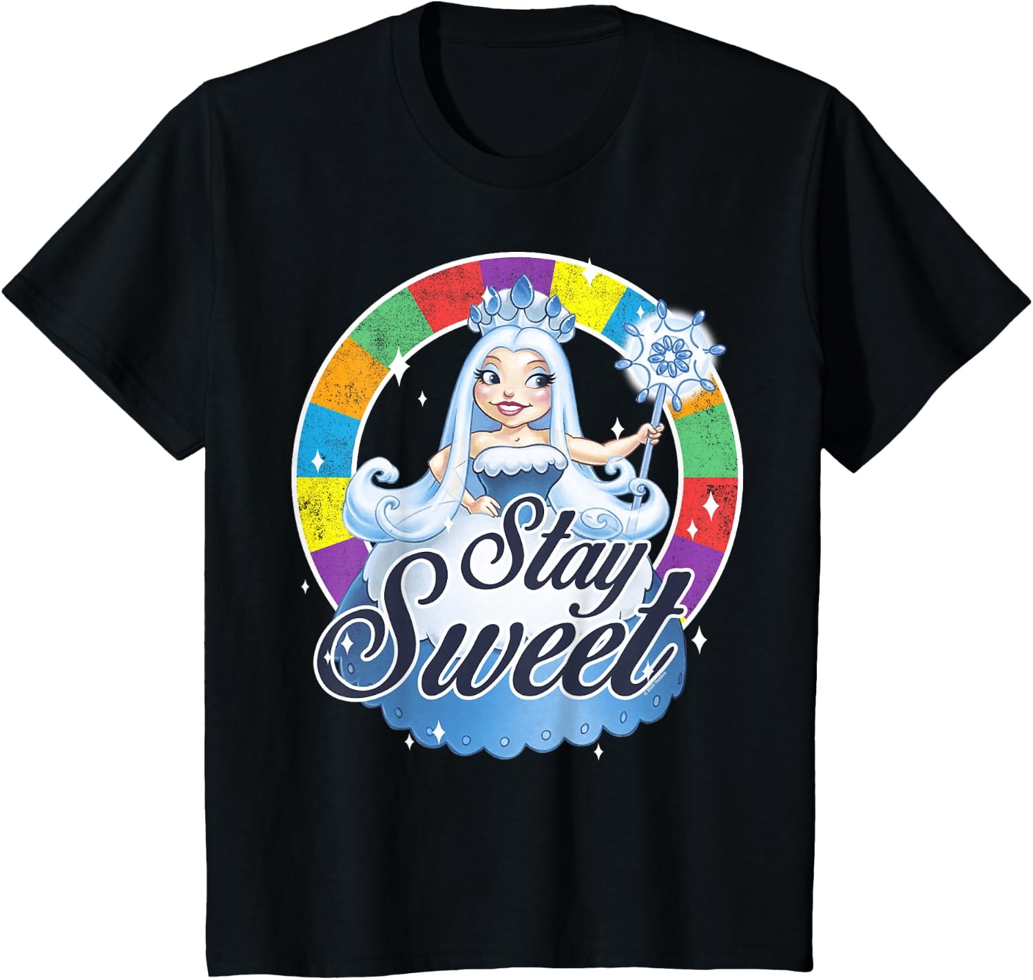 image:imageCandy Land Stay Sweet Princess Frostine Game Wheel Logo TShirtBlack