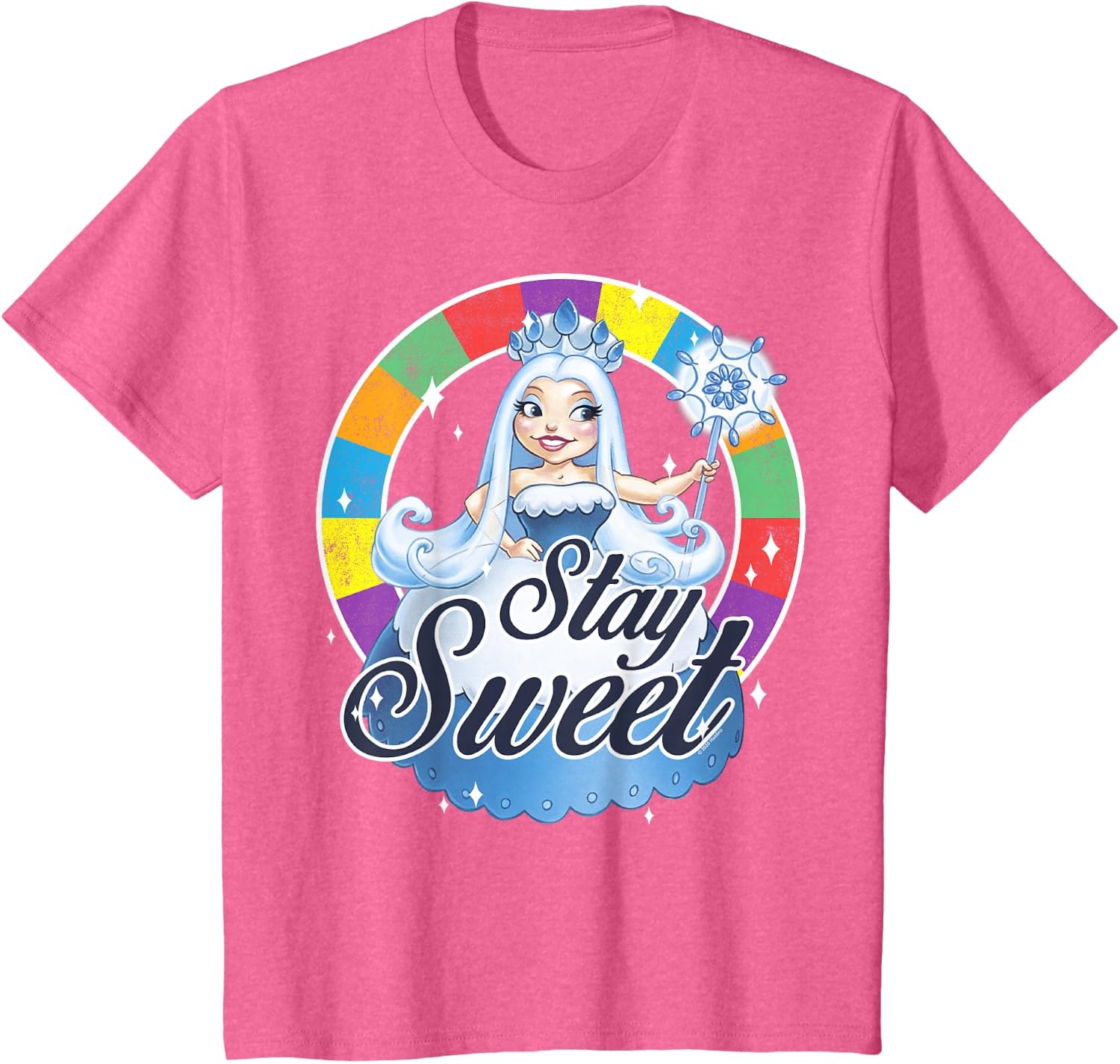 image:imageCandy Land Stay Sweet Princess Frostine Game Wheel Logo TShirtPink Heather