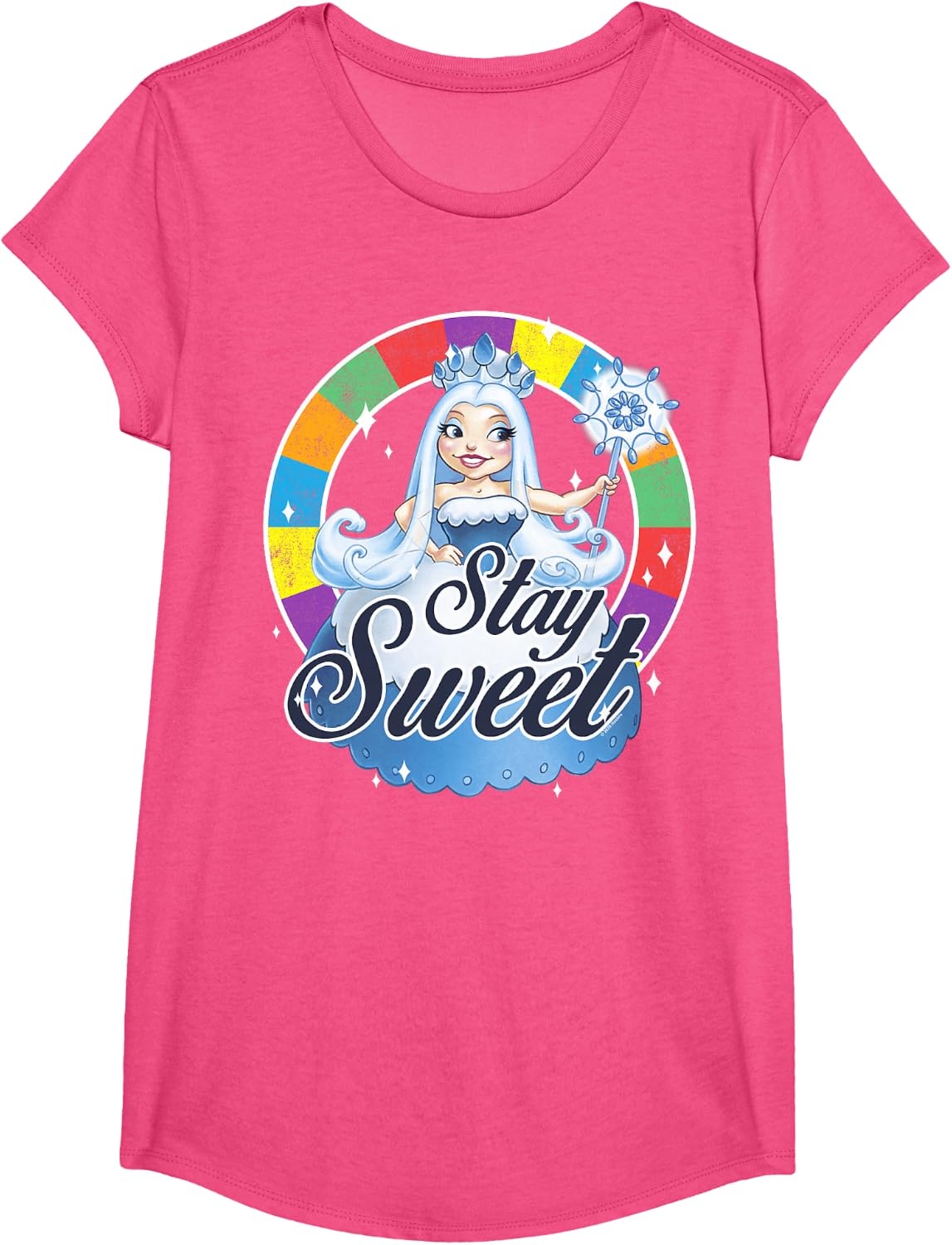 image:imageCandy Land Stay Sweet Princess Frostine Game Wheel Logo TShirtPink Heather