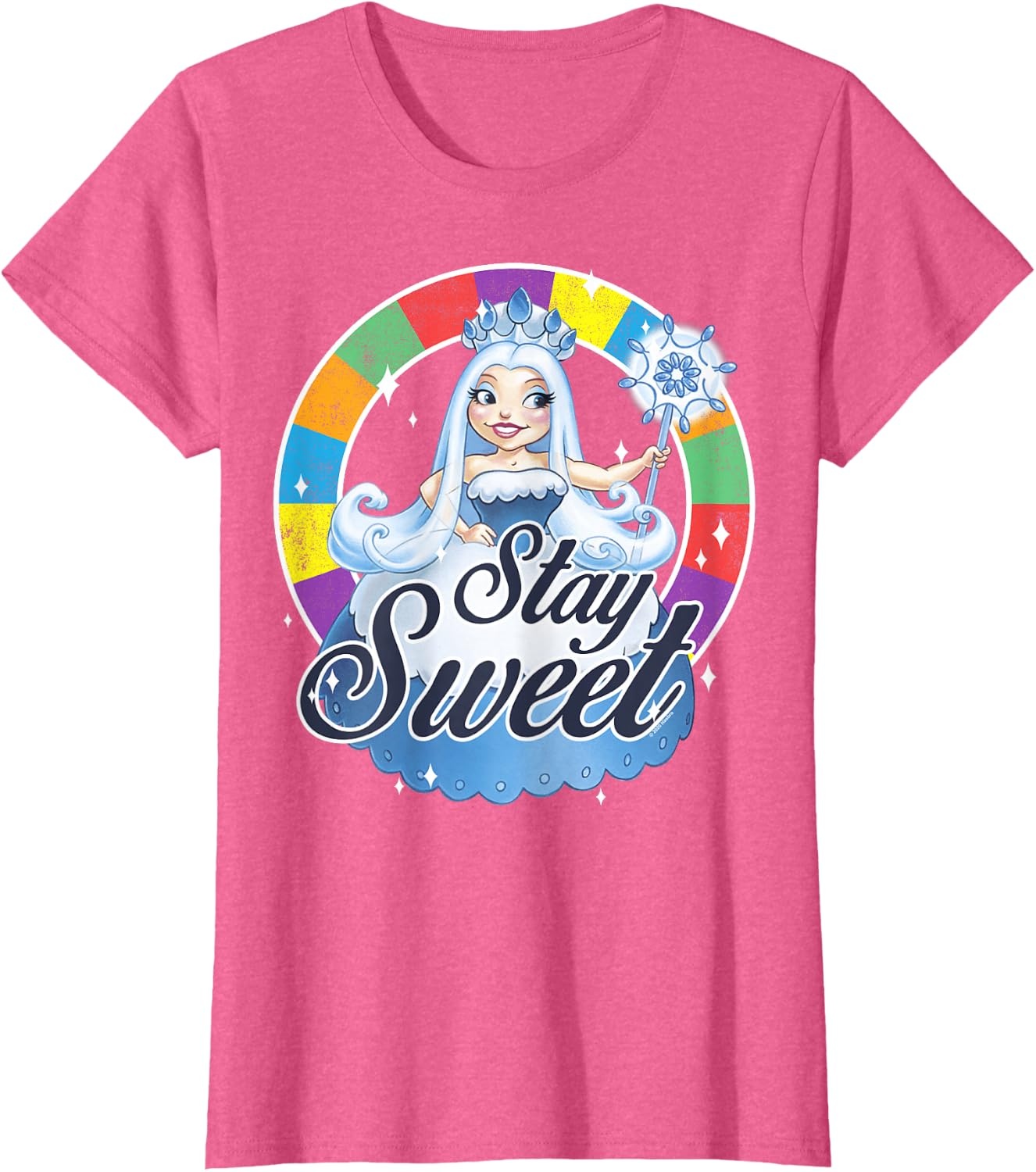 image:imageCandy Land Stay Sweet Princess Frostine Game Wheel Logo TShirtPink Heather