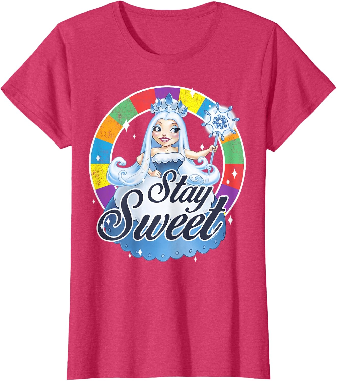 image:imageCandy Land Stay Sweet Princess Frostine Game Wheel Logo TShirtRed Heather
