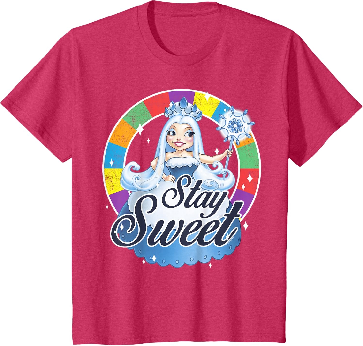 image:imageCandy Land Stay Sweet Princess Frostine Game Wheel Logo TShirtRed Heather