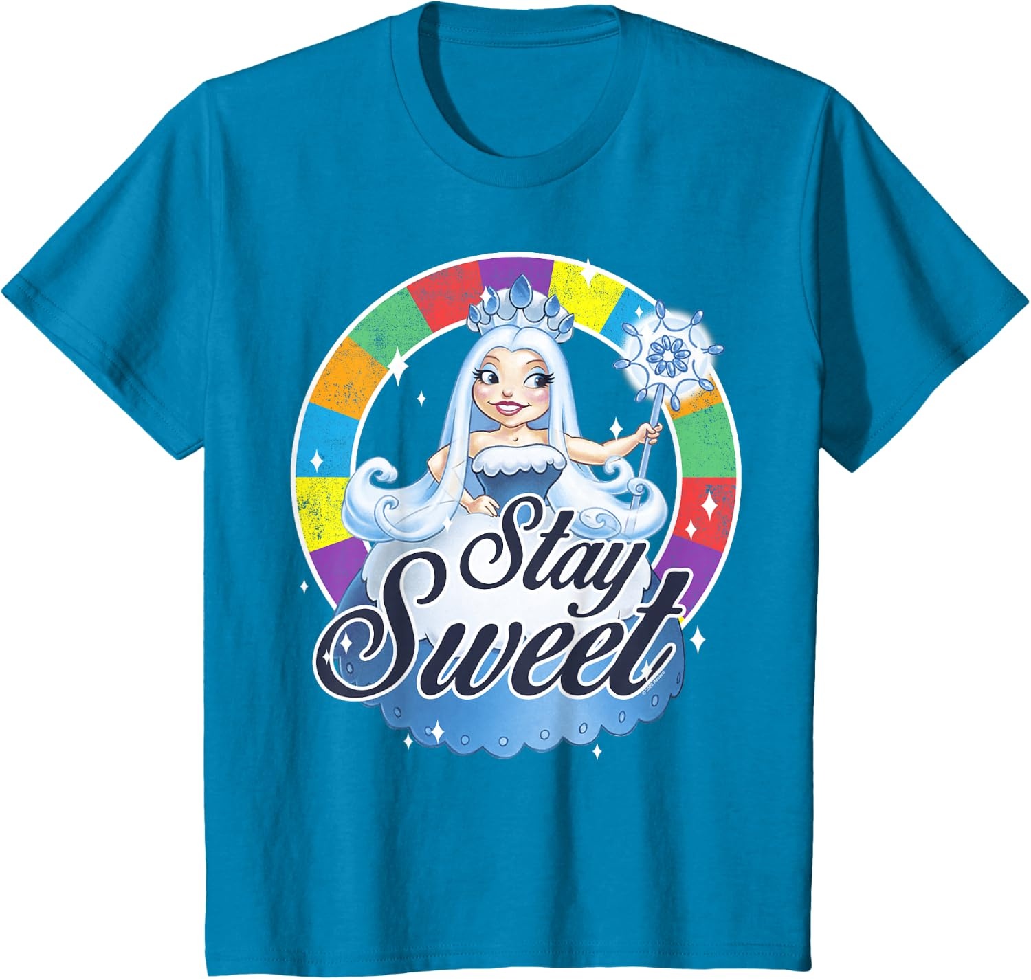 image:imageCandy Land Stay Sweet Princess Frostine Game Wheel Logo TShirtSapphire Blue