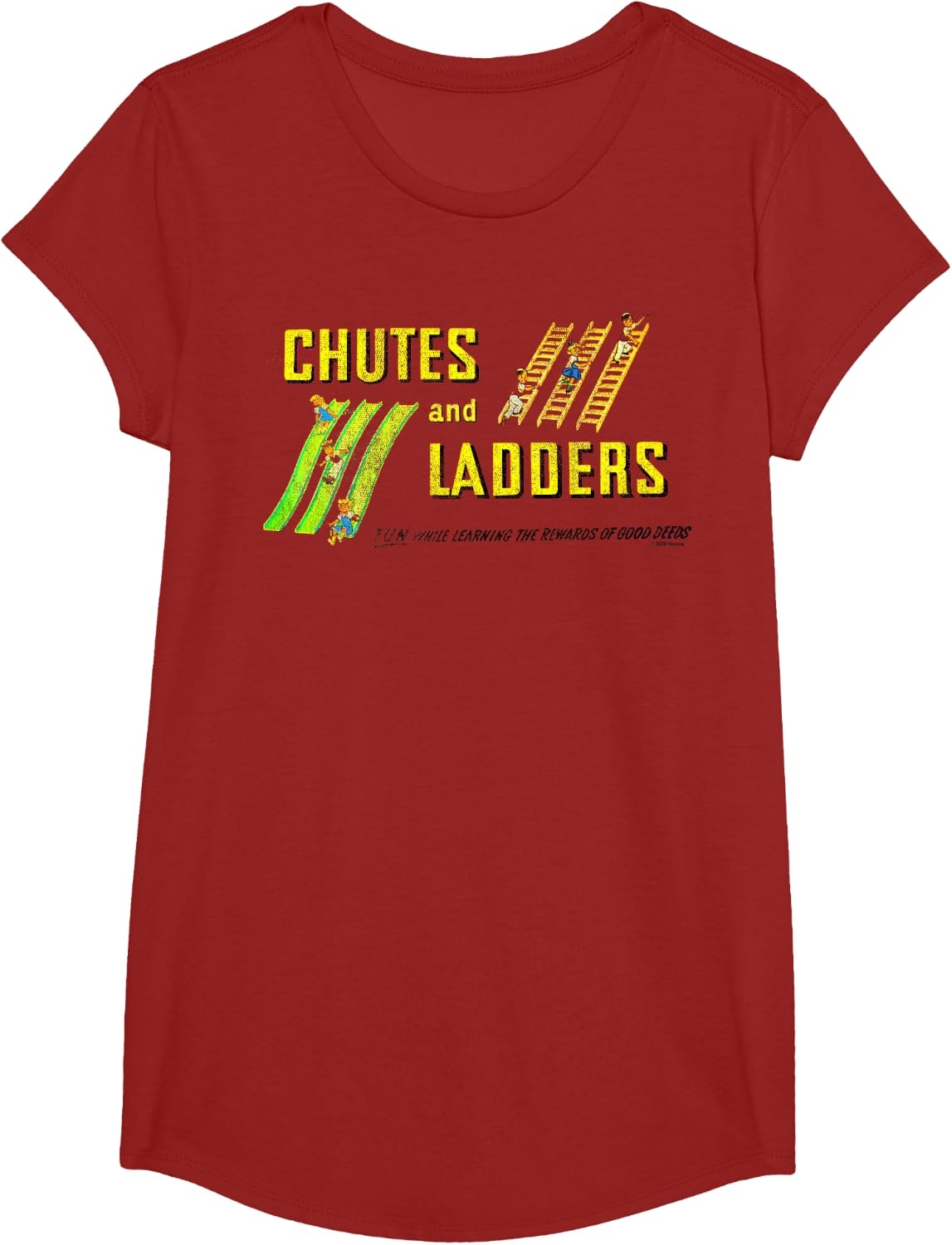 image:imageChutes And Ladders Classic Logo TShirtCranberry Red