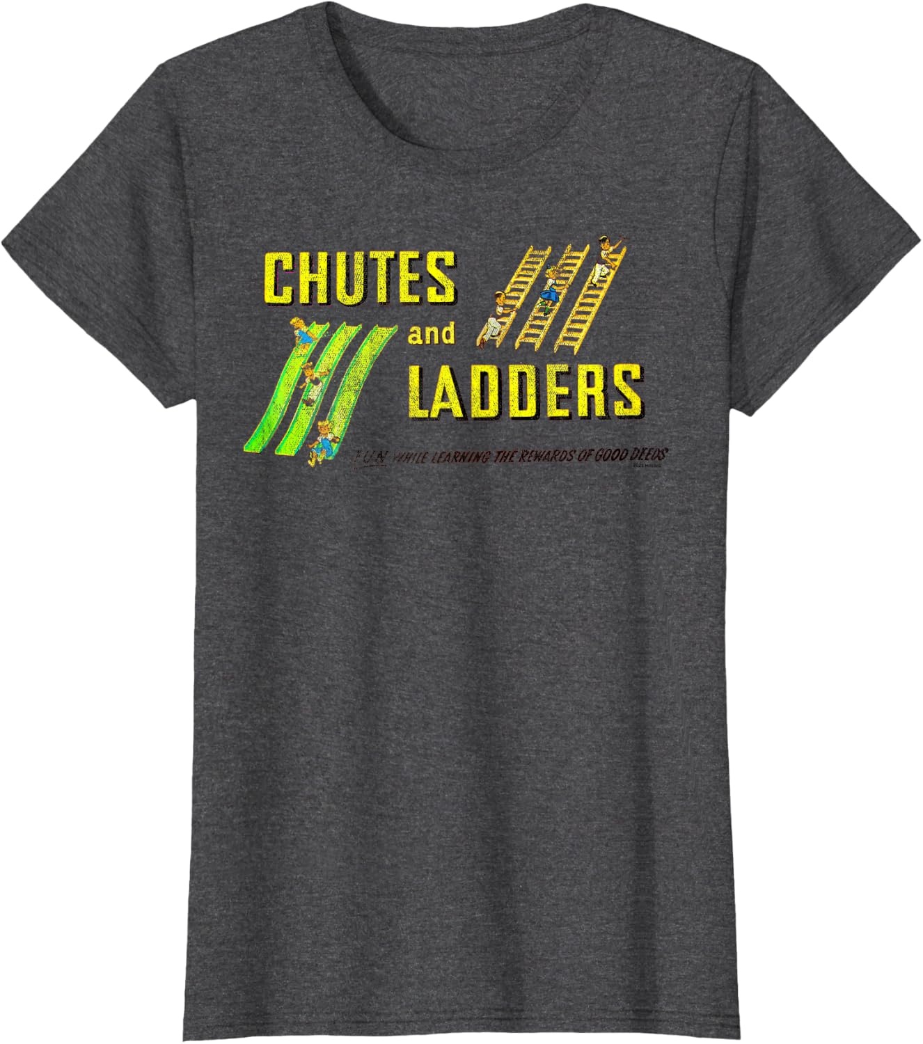 image:imageChutes And Ladders Classic Logo TShirtDark Heather Grey