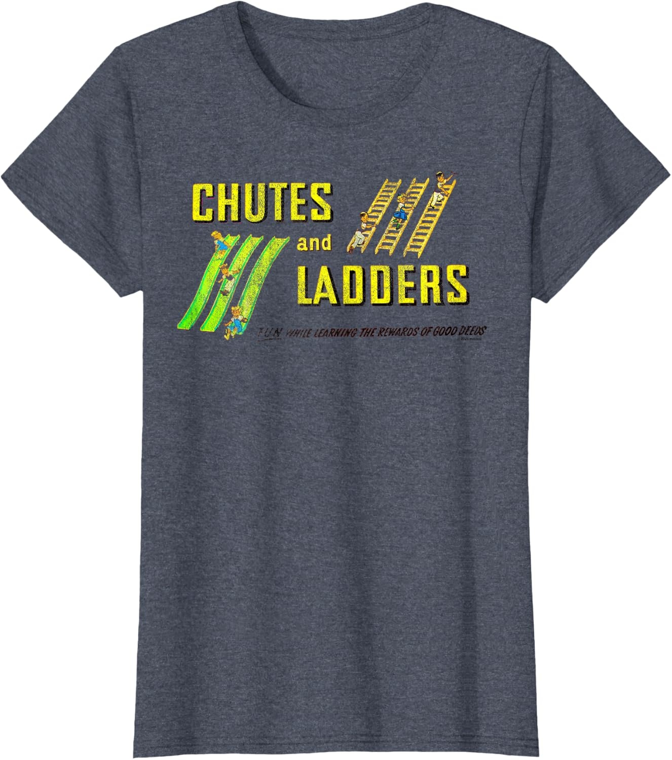 image:imageChutes And Ladders Classic Logo TShirtHeather Blue
