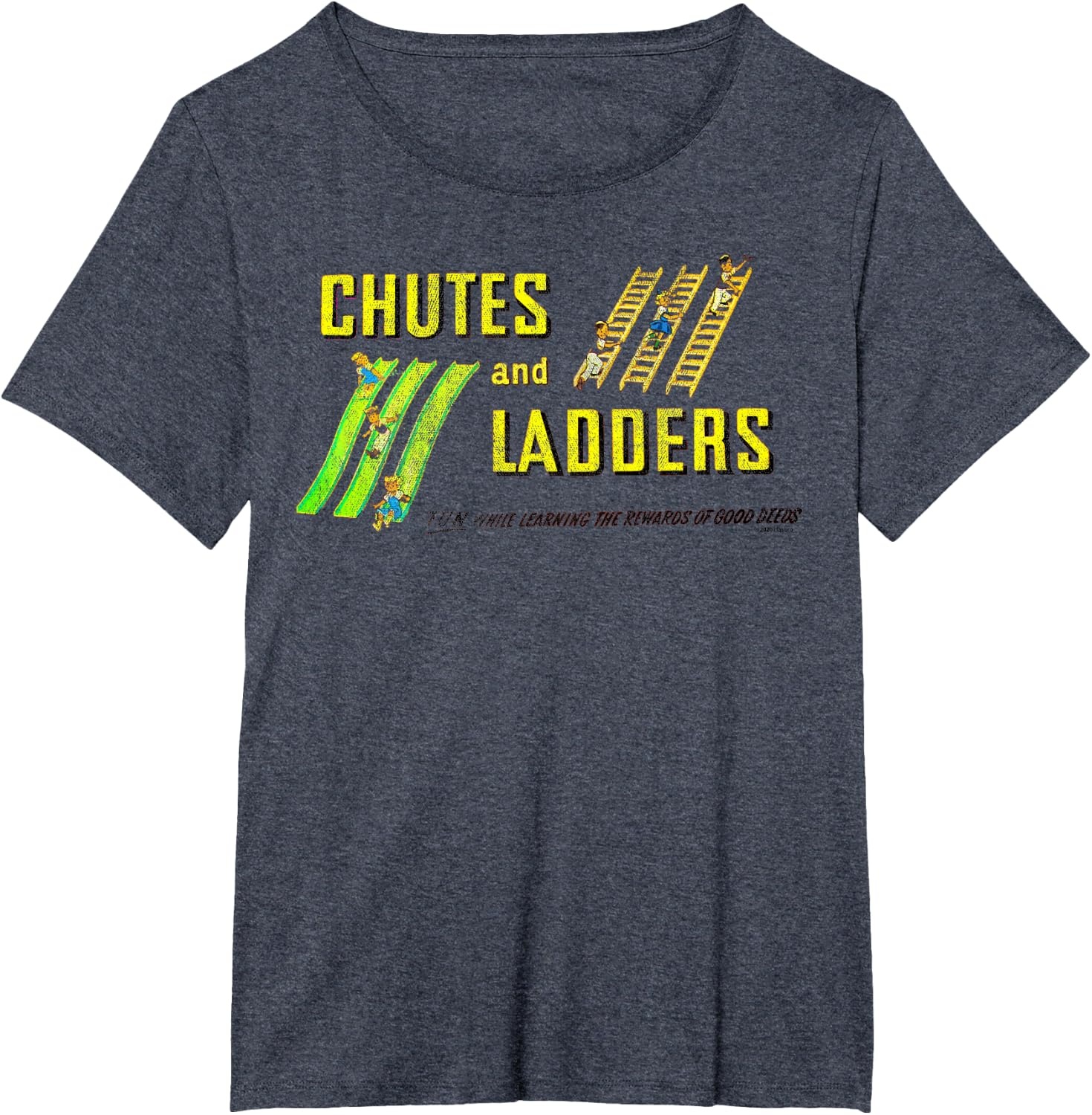image:imageChutes And Ladders Classic Logo TShirtHeather Blue