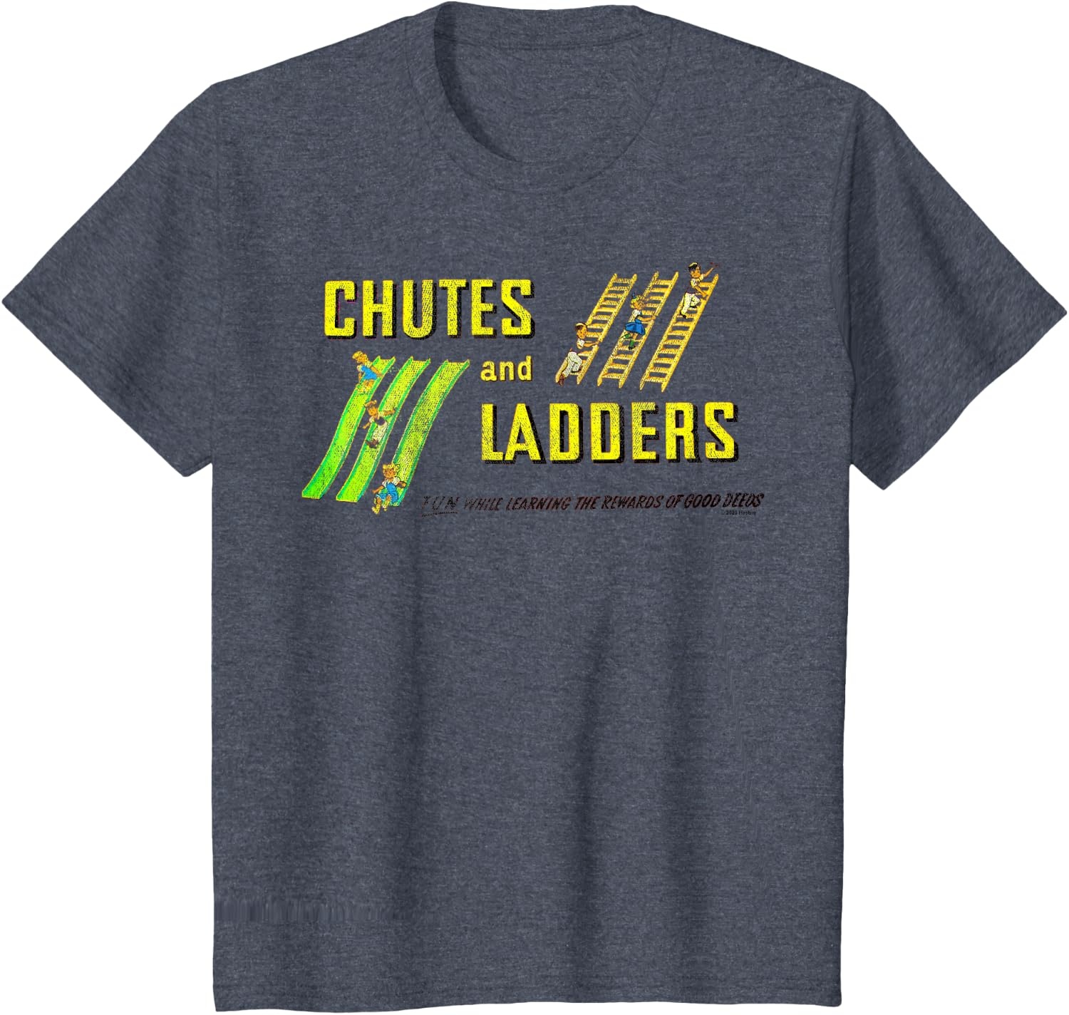 image:imageChutes And Ladders Classic Logo TShirtHeather Blue