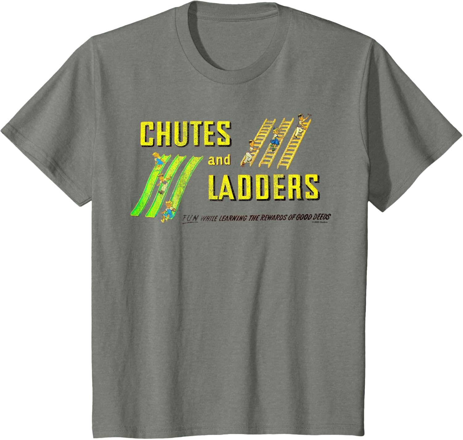 image:imageChutes And Ladders Classic Logo TShirtOlive Heather