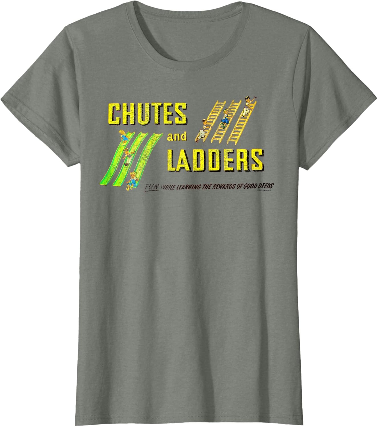 image:imageChutes And Ladders Classic Logo TShirtOlive Heather