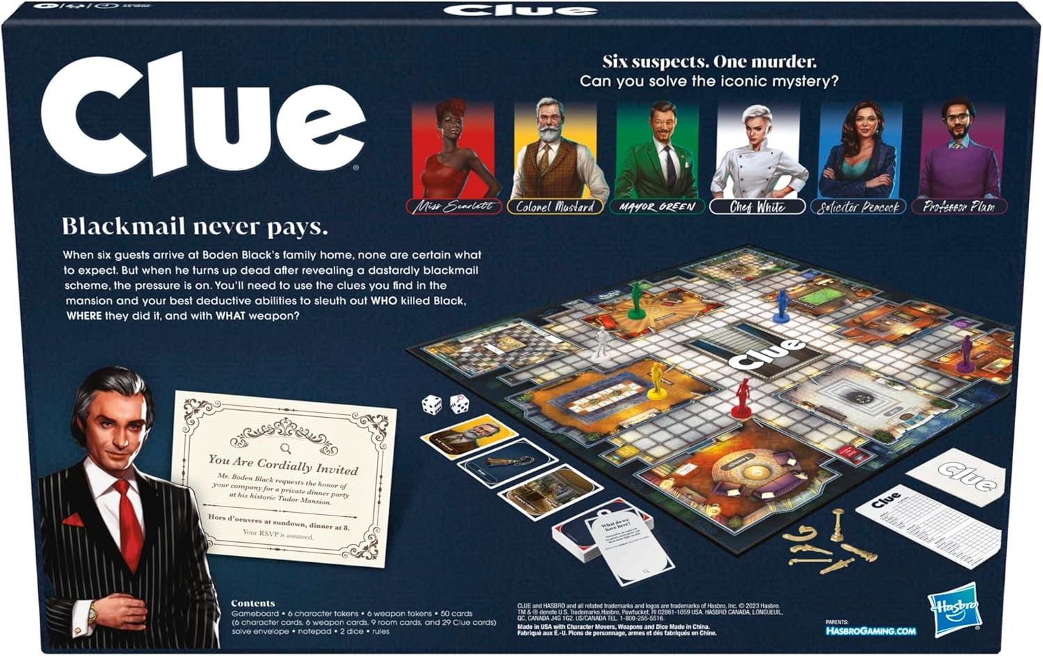 image:imageClue Board Game for Ages 8 and Up Reimagined Clue Game for 26 Players Mystery Detective Family Games for Kids and Adults