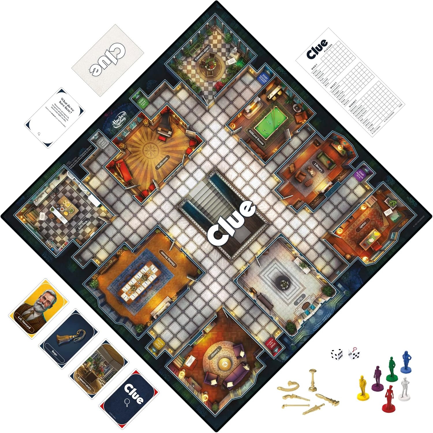 image:imageClue Board Game for Ages 8 and Up Reimagined Clue Game for 26 Players Mystery Detective Family Games for Kids and Adults