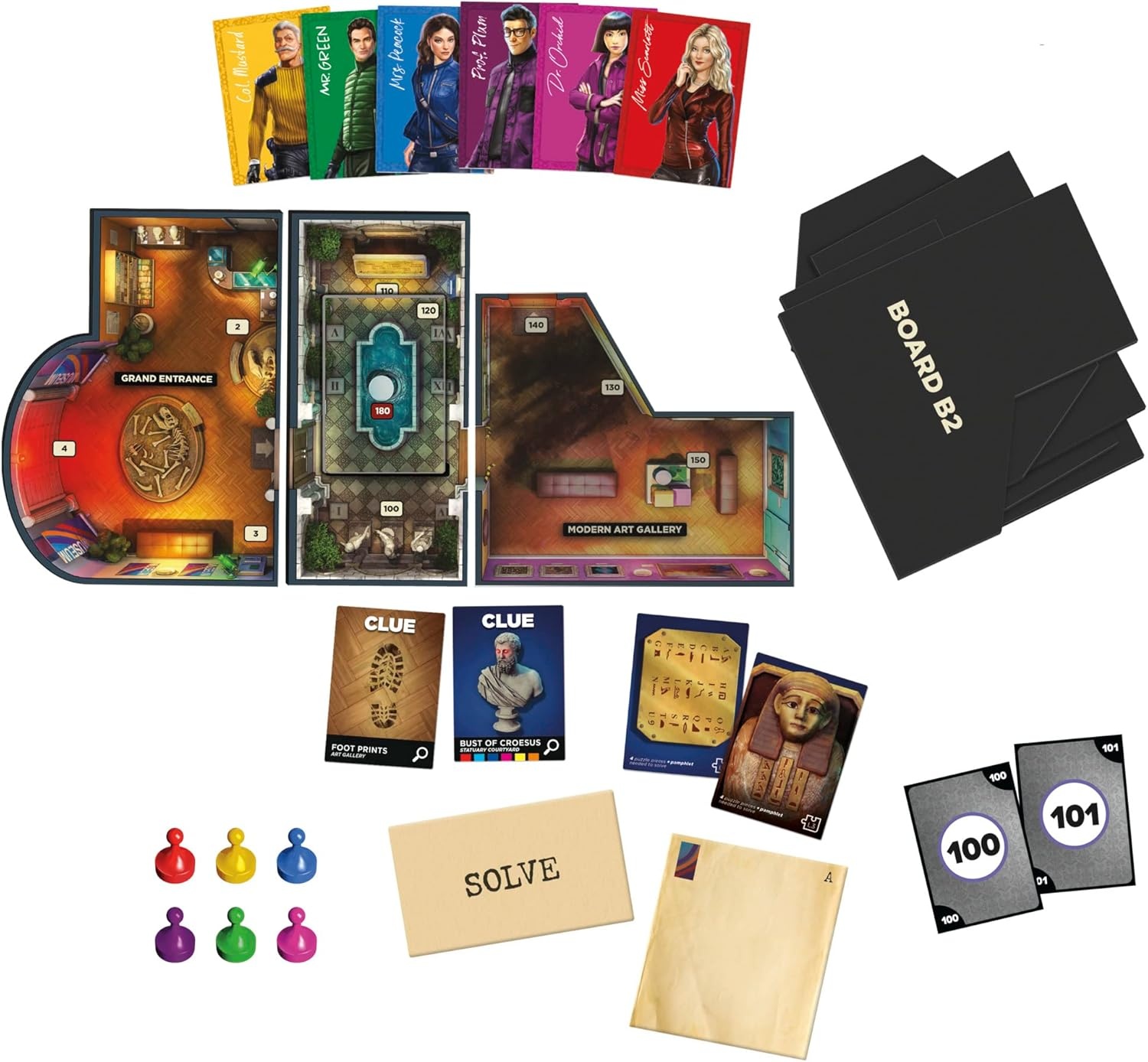 image:imageClue Escape The Midnight Hotel Board Game Clue Escape Room Game 1Time Solve Mystery Games Family Games for Ages 10 16 Players 90 Mins AvgRobbery at the Museum
