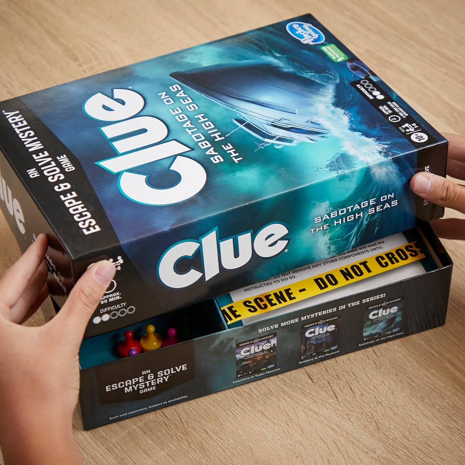 image:imageClue Escape The Midnight Hotel Board Game Clue Escape Room Game 1Time Solve Mystery Games Family Games for Ages 10 16 Players 90 Mins AvgSabotage on the High Seas