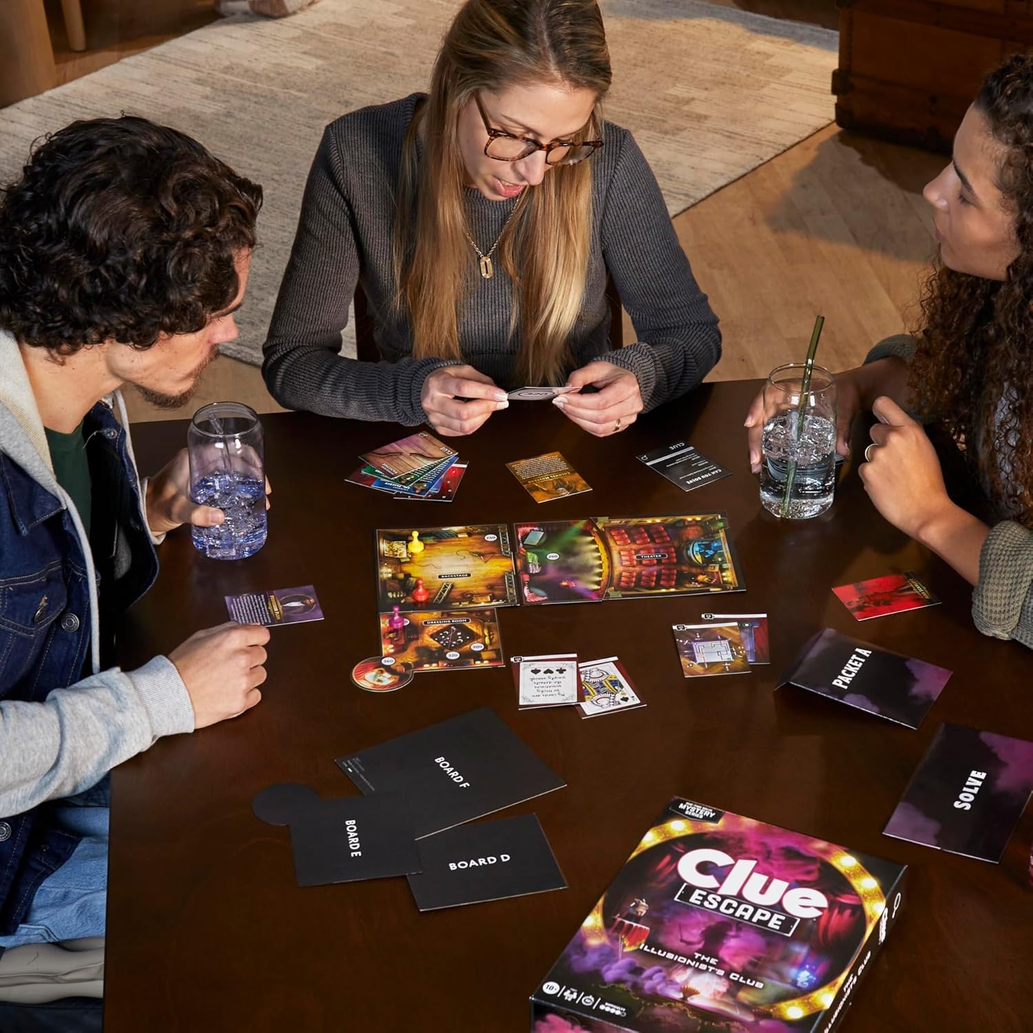 image:imageClue Escape The Midnight Hotel Board Game Clue Escape Room Game 1Time Solve Mystery Games Family Games for Ages 10 16 Players 90 Mins AvgThe Illusionists Club