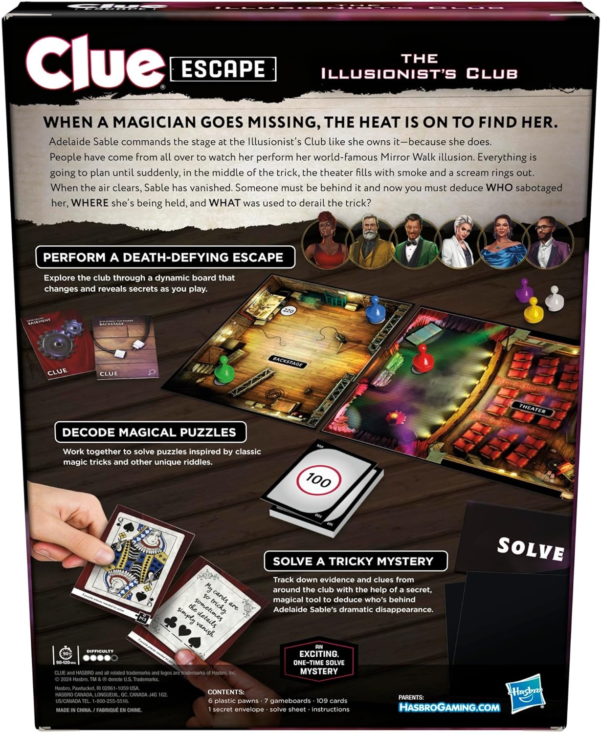 image:imageClue Escape The Midnight Hotel Board Game Clue Escape Room Game 1Time Solve Mystery Games Family Games for Ages 10 16 Players 90 Mins AvgThe Illusionists Club