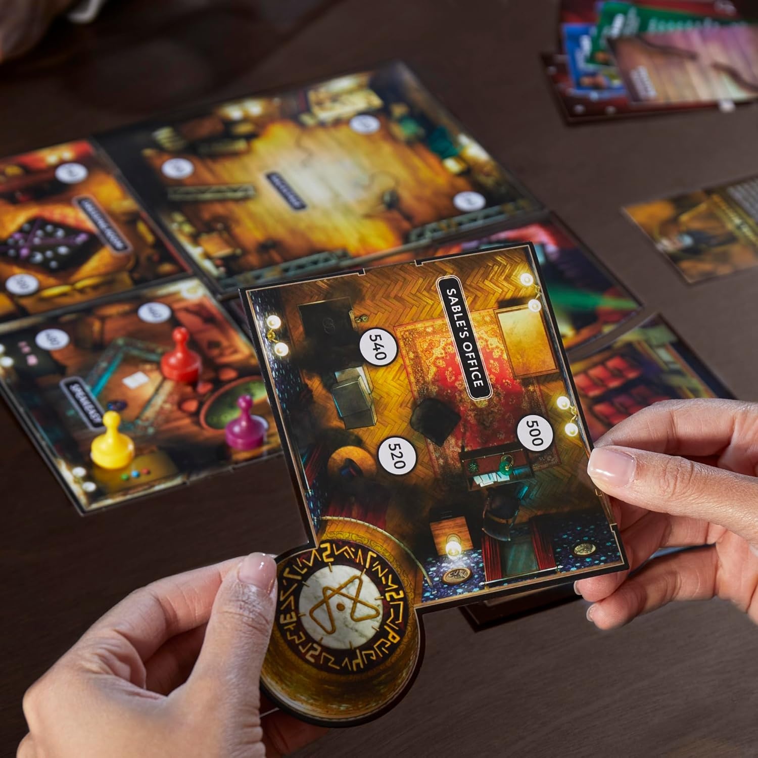 image:imageClue Escape The Midnight Hotel Board Game Clue Escape Room Game 1Time Solve Mystery Games Family Games for Ages 10 16 Players 90 Mins AvgThe Illusionists Club
