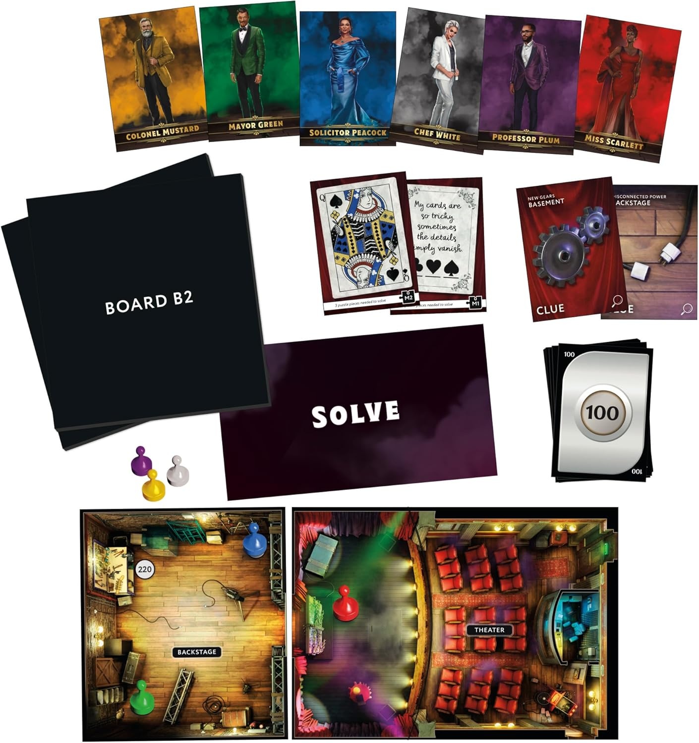 image:imageClue Escape The Midnight Hotel Board Game Clue Escape Room Game 1Time Solve Mystery Games Family Games for Ages 10 16 Players 90 Mins AvgThe Illusionists Club