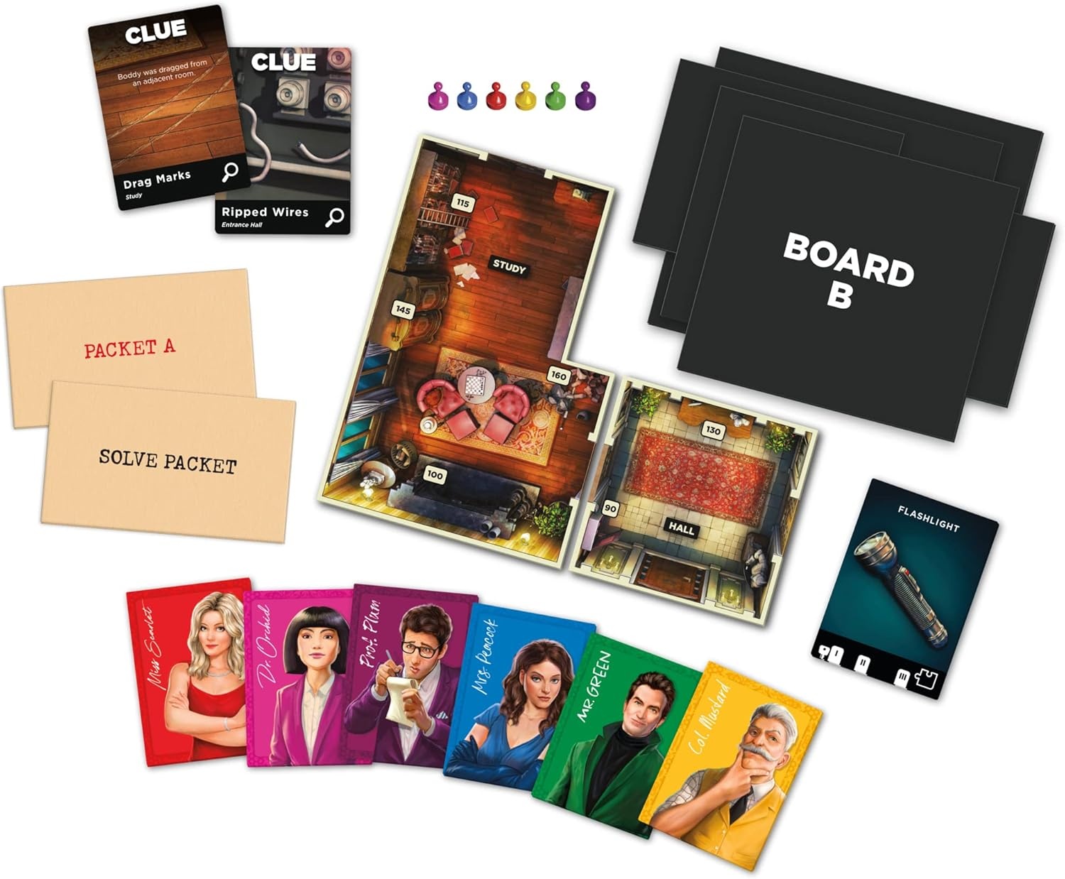 image:imageClue Escape The Midnight Hotel Board Game Clue Escape Room Game 1Time Solve Mystery Games Family Games for Ages 10 16 Players 90 Mins AvgTreachery at Tudor Mansion