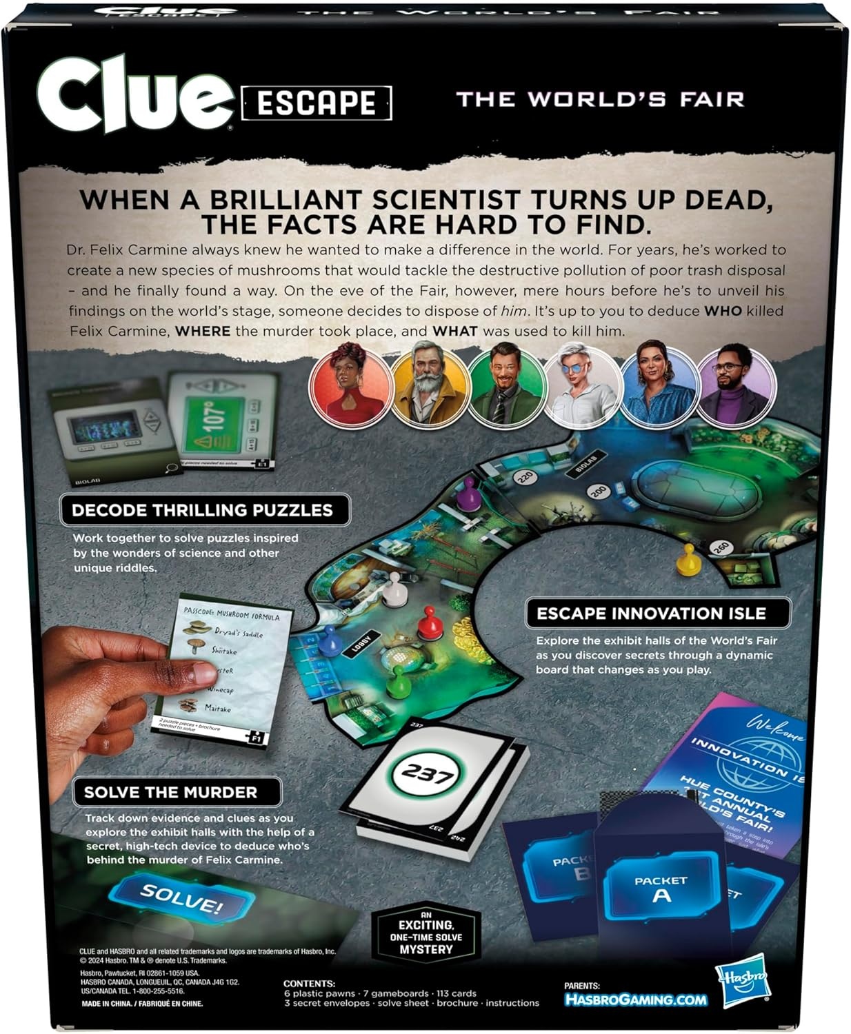 image:imageClue Escape The Worlds Fair Board Game Escape Room 1Time Solve Mystery Games Ages 10 1 to 6 Players 90 120 Mins Family Games