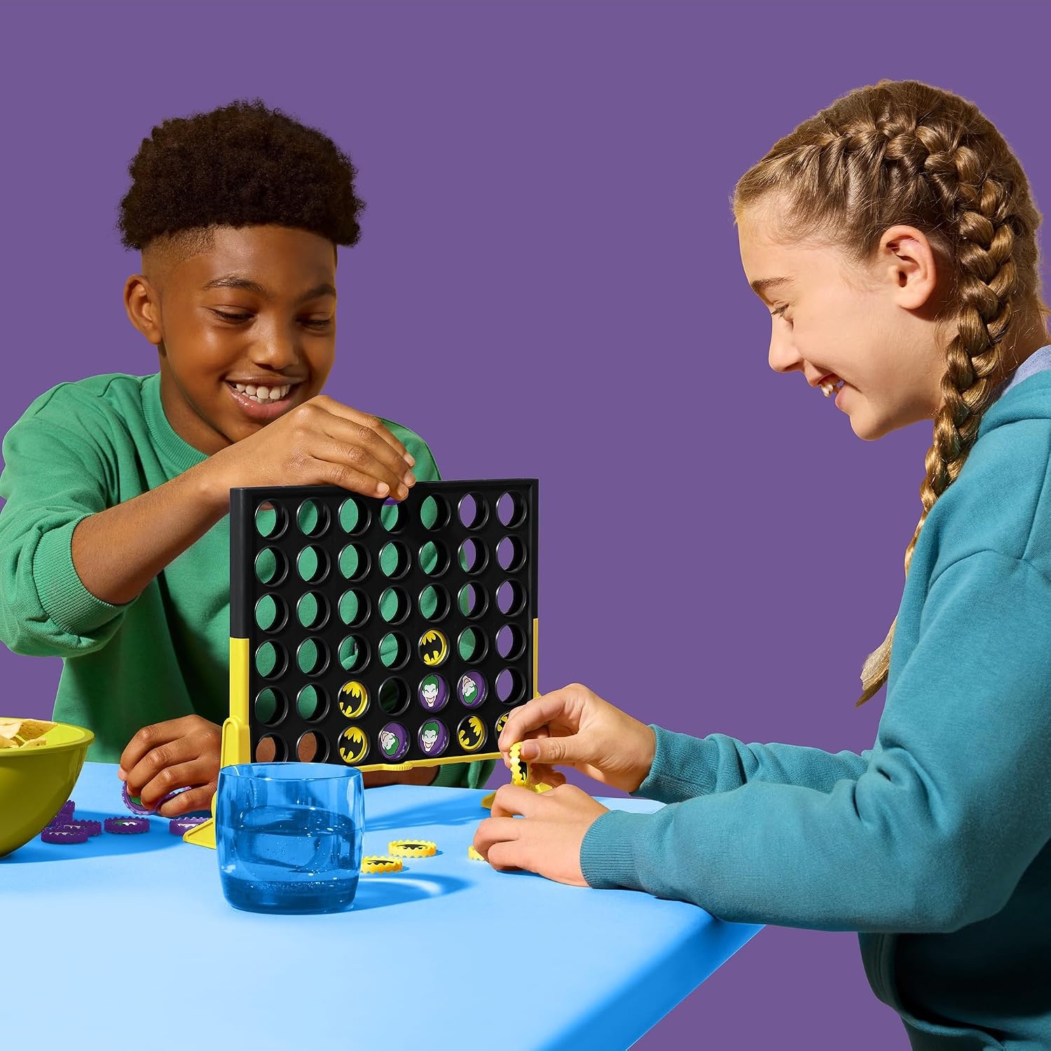 image:imageConnect 4 Batman Game BatmanThemed 4 in a Row Game Ages 6 and Up for 2 Players Strategy Board Games for Kids and Families Amazon Exclusive